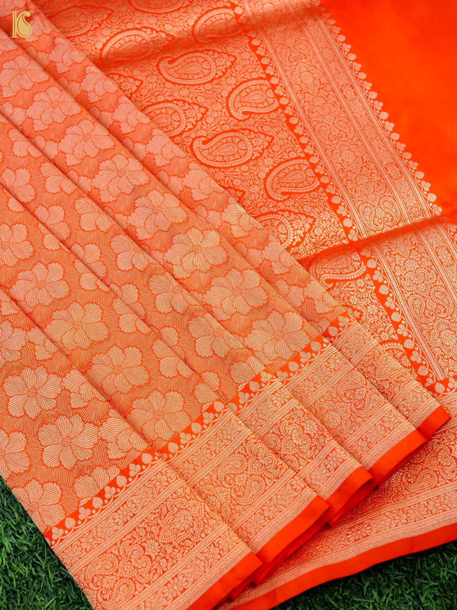 Handloom Banarasi Katan Silk Zari Tanchoi Saree