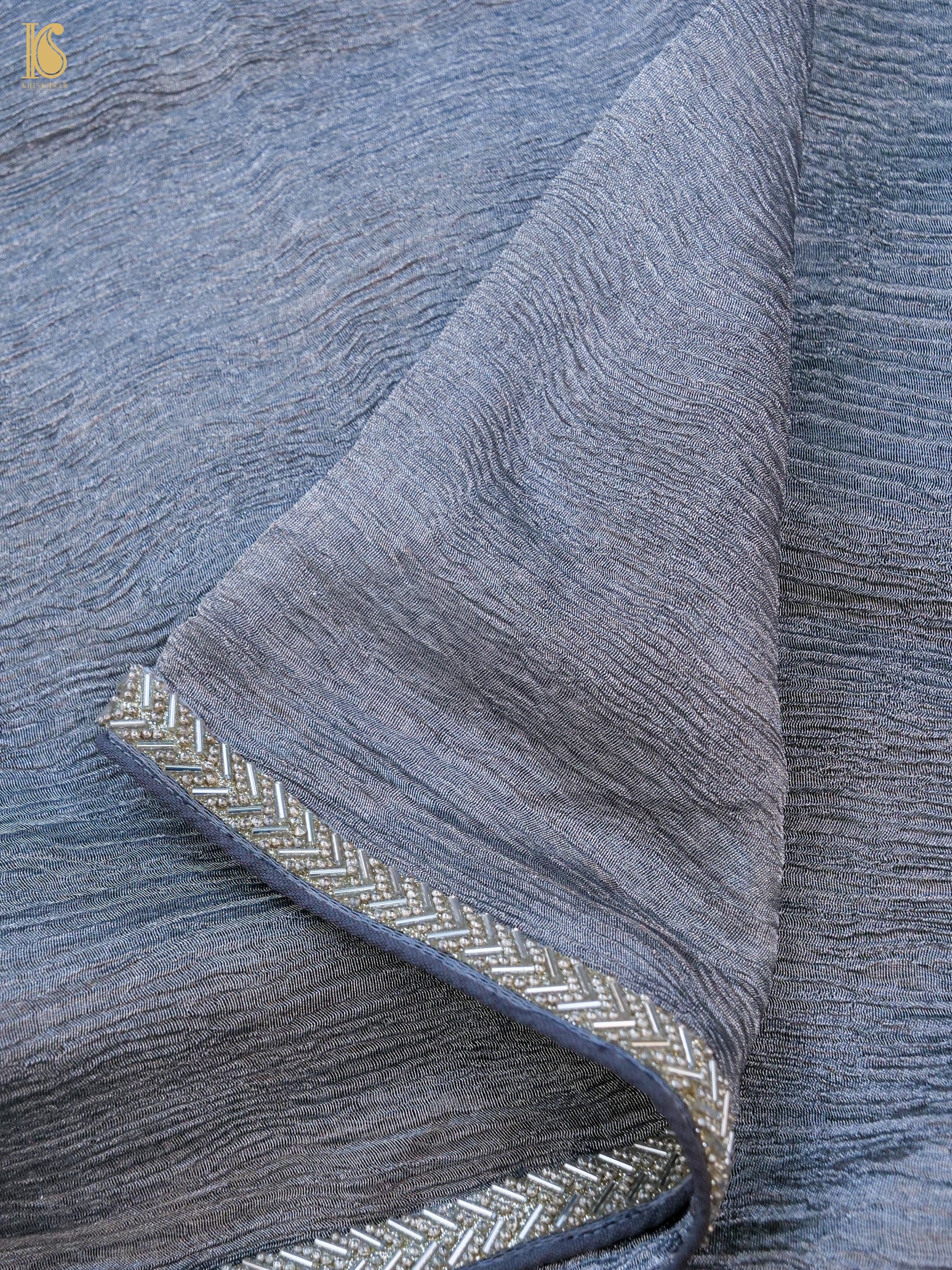 Banarasi Crush Tissue Silk Dupatta with Border