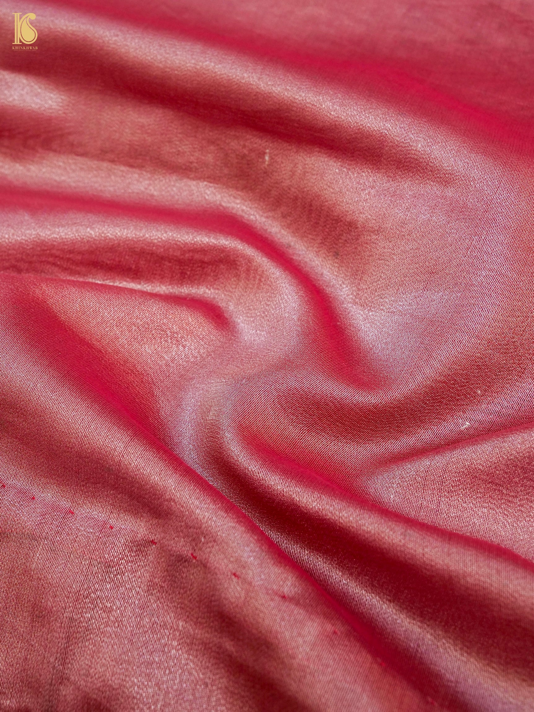 Handwoven Banarasi Plain Tissue Saree with Border