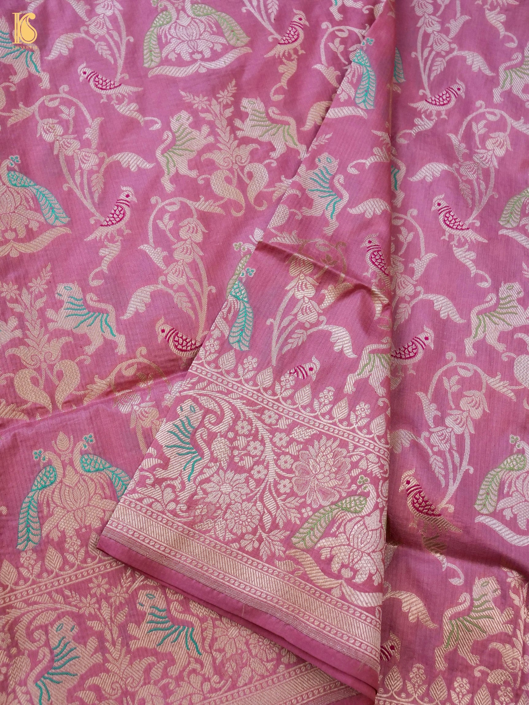Handloom Banarasi Katan Silk Shikargah Dupatta