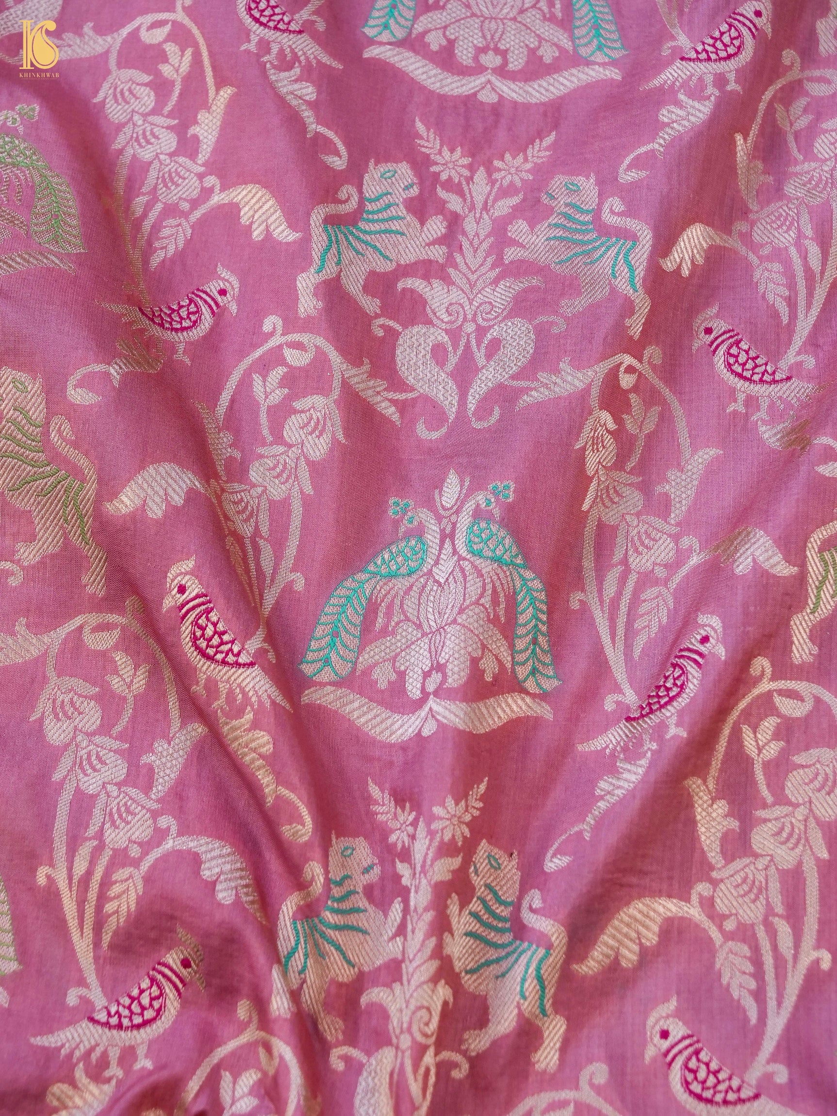 Handloom Banarasi Katan Silk Shikargah Dupatta