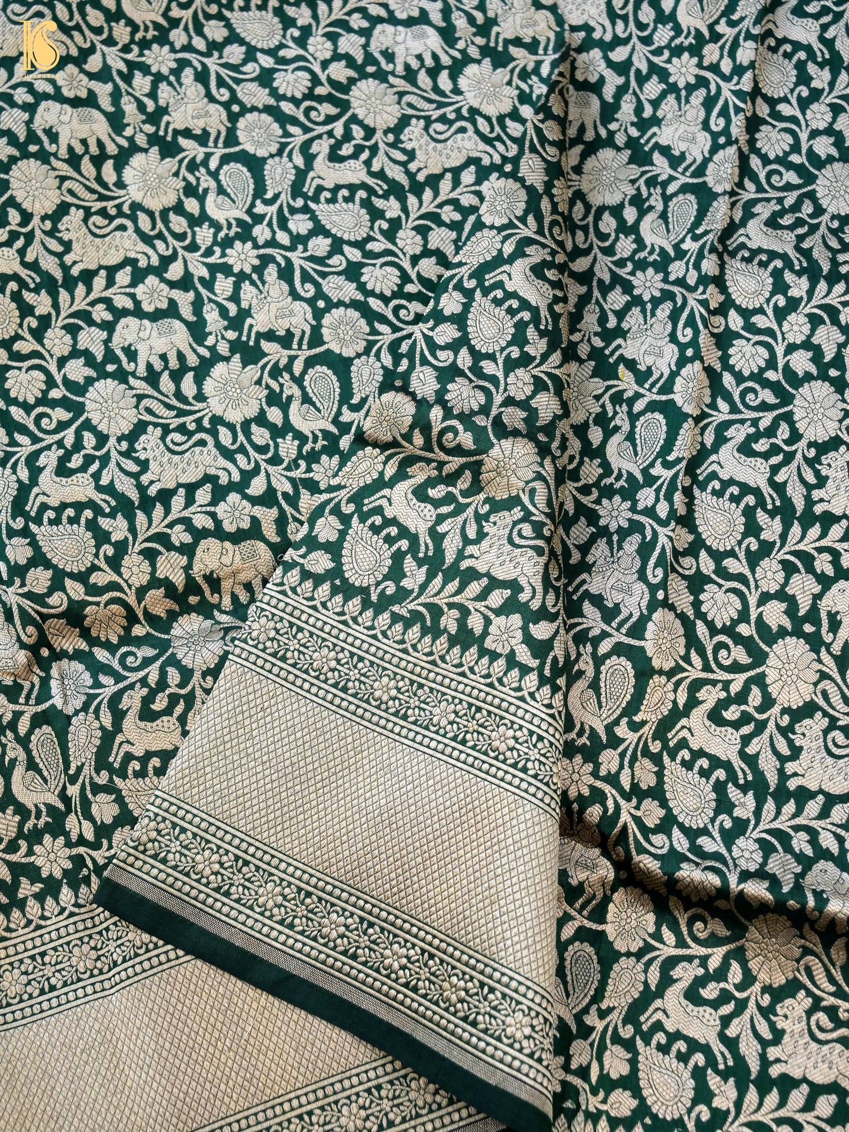 Handloom Banarasi Katan Silk Shikargah Dupatta