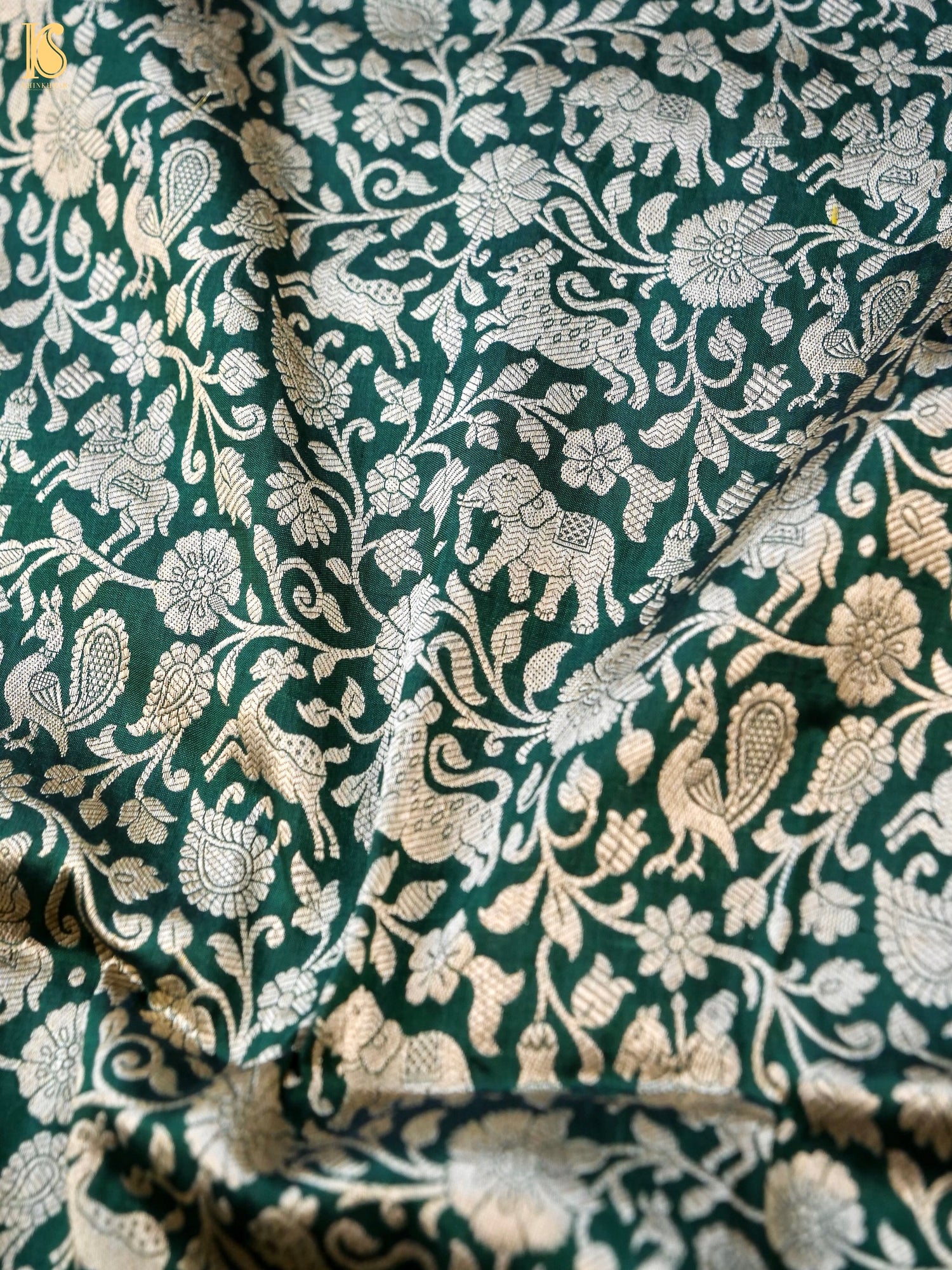 Handloom Banarasi Katan Silk Shikargah Dupatta