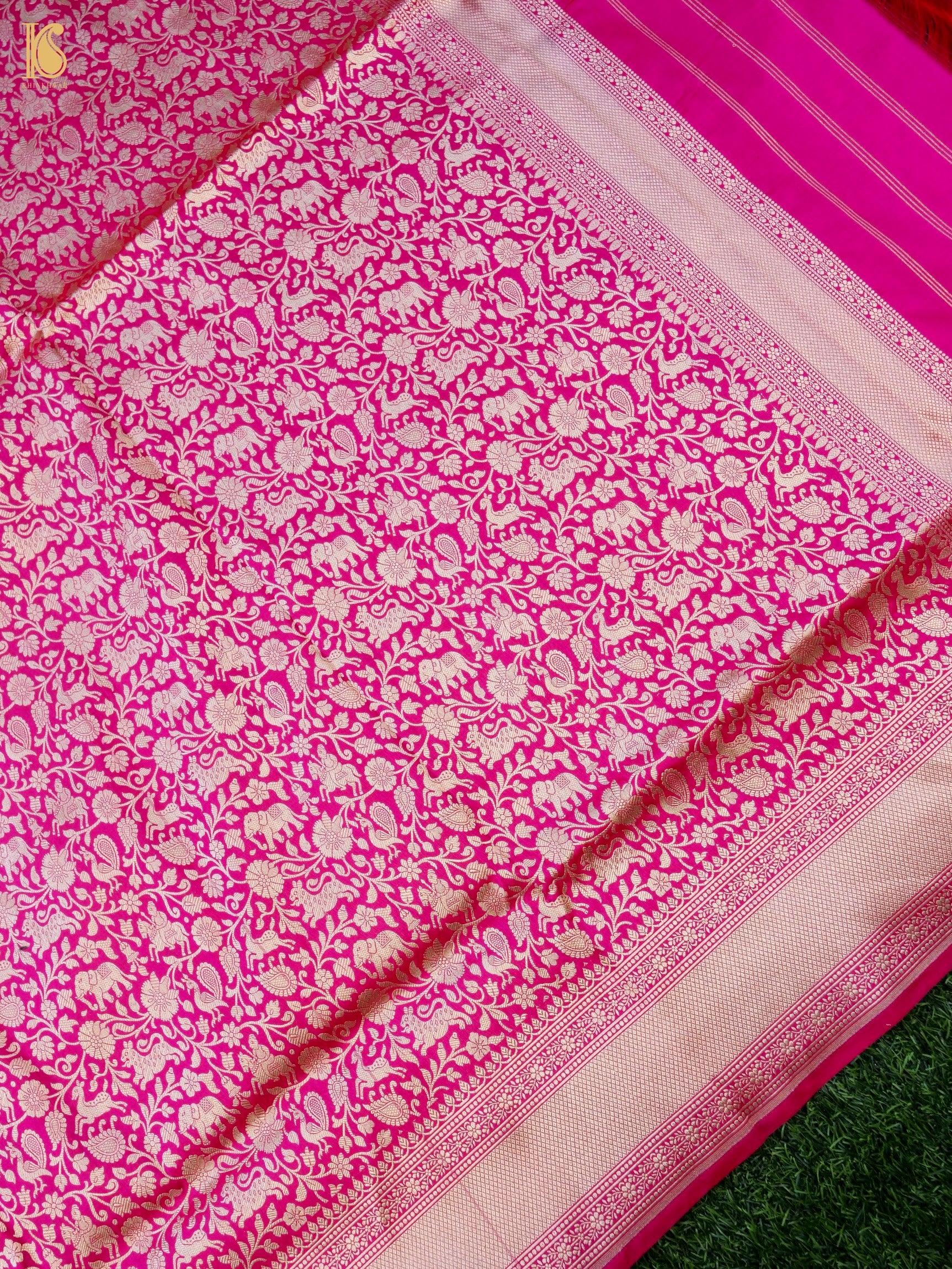 Handloom Banarasi Katan Silk Shikargah Dupatta