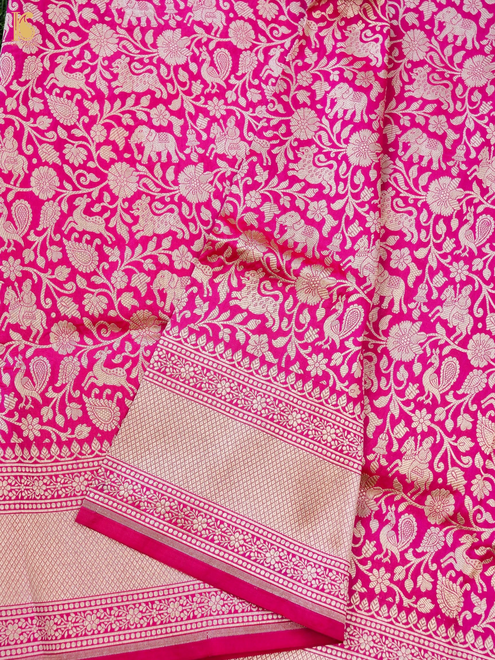 Handloom Banarasi Katan Silk Shikargah Dupatta