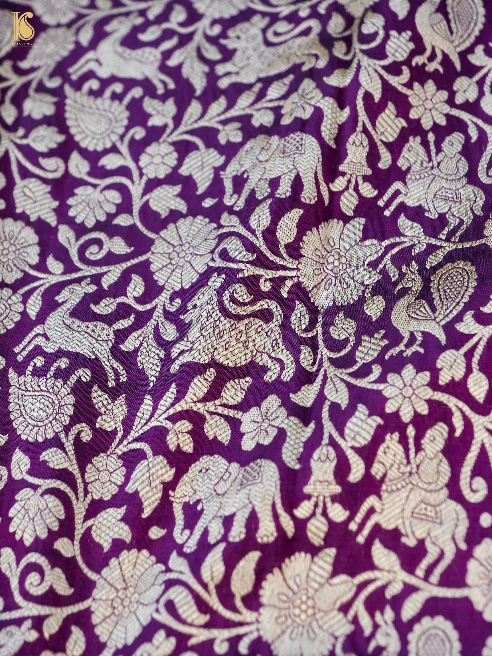 Handloom Banarasi Katan Silk Shikargah Dupatta