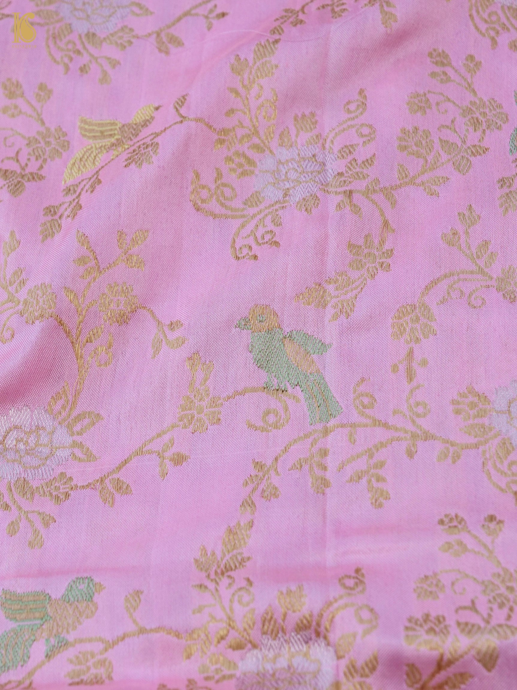 Handwoven Banarasi Katan Silk Kadwa Shikargah Dupatta
