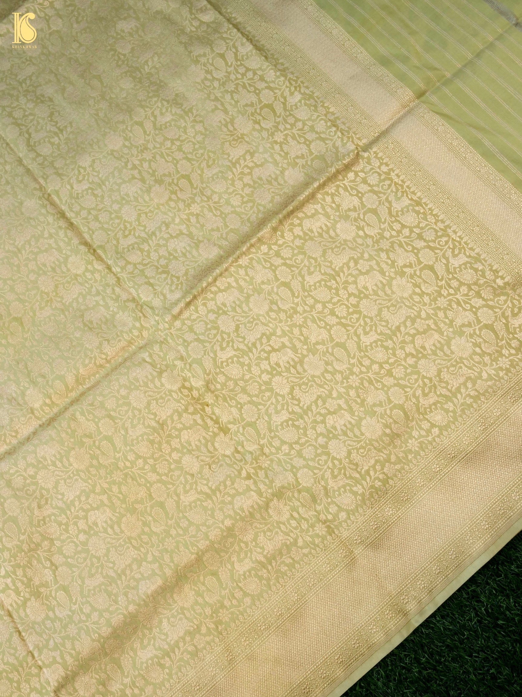 Handloom Banarasi Katan Silk Shikargah Dupatta