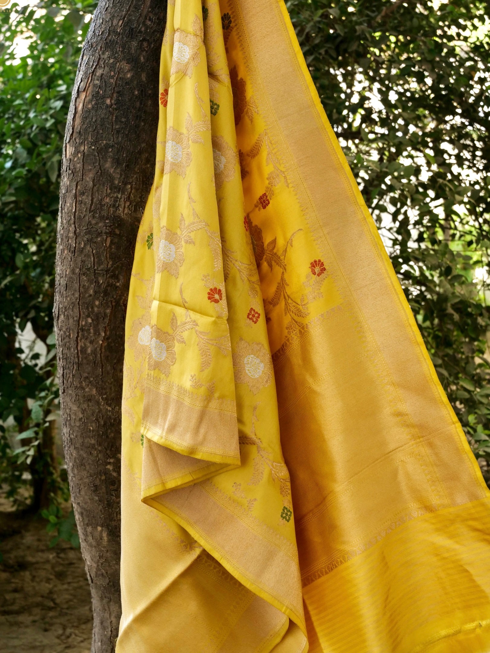 Handwoven Banarasi Katan Silk Kadwa Dupatta