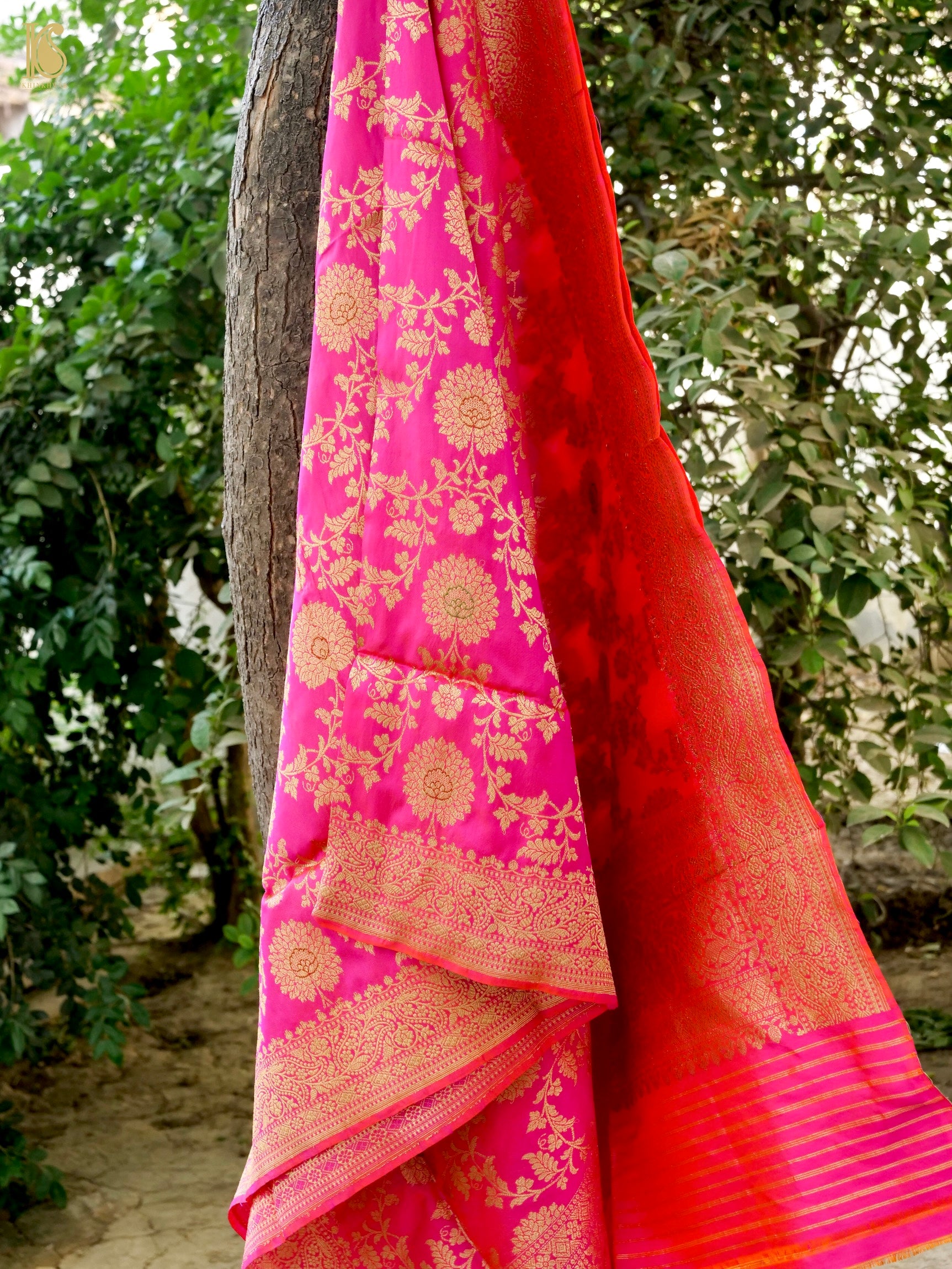 Handwoven Banarasi Katan Silk Kadwa Dupatta