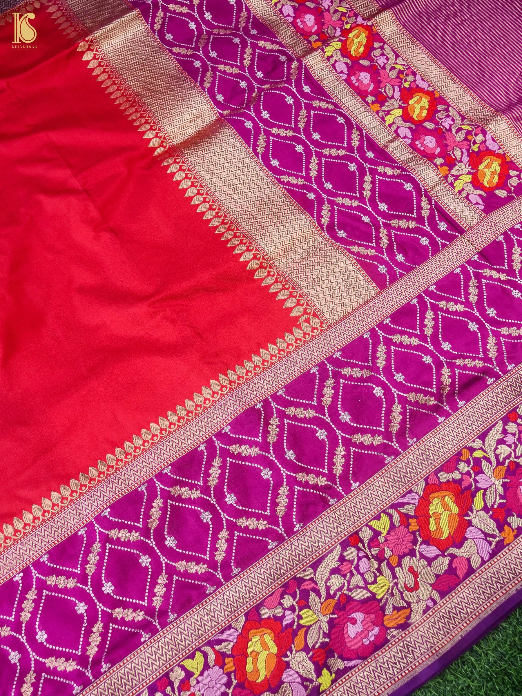 Banarasi Handloom Pure Katan Silk Kadwa Saree