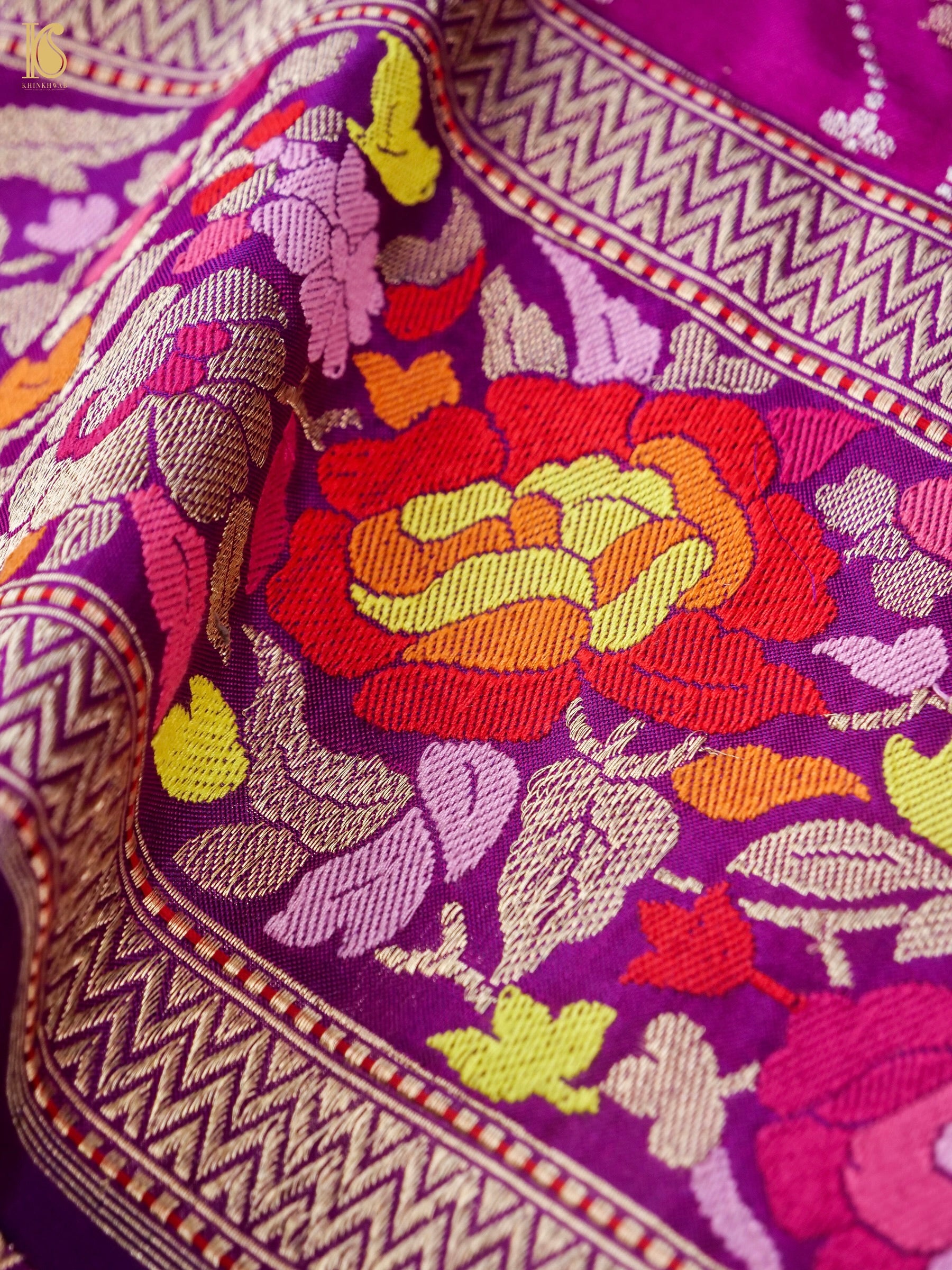 Banarasi Handloom Pure Katan Silk Kadwa Saree