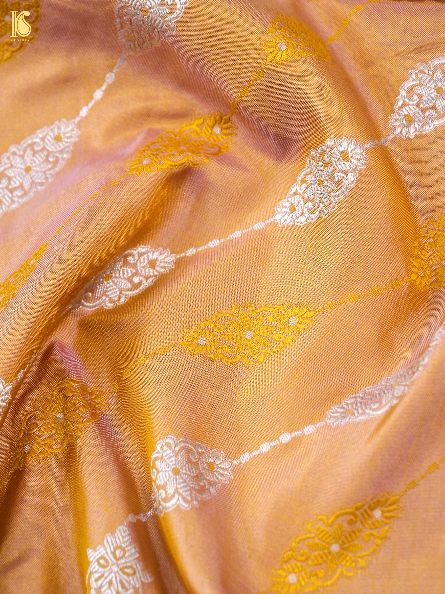 Handloom Banarasi Pure Katan Silk Jaal Saree