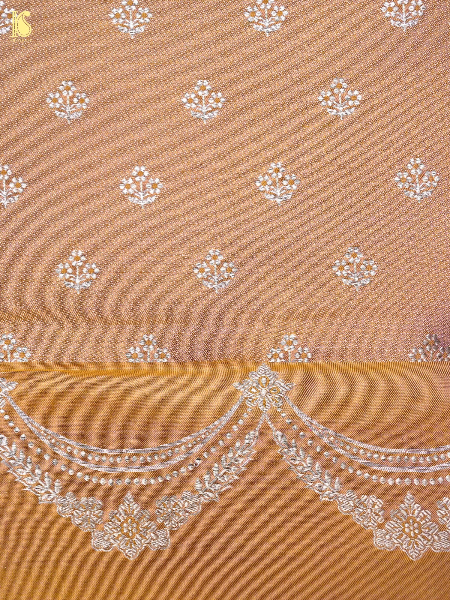 Handloom Banarasi Pure Katan Silk Jaal Saree