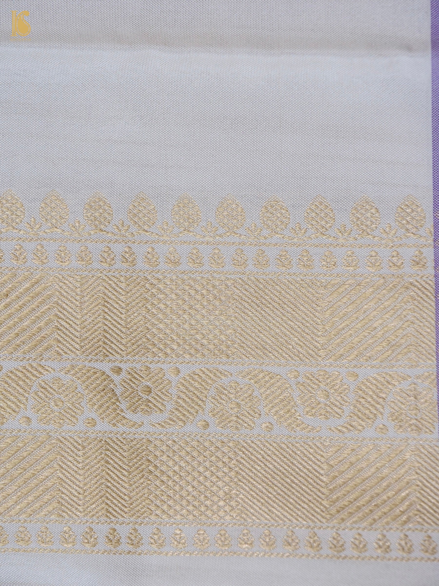 Handloom Banarasi Pure Katan Silk Jaal Saree