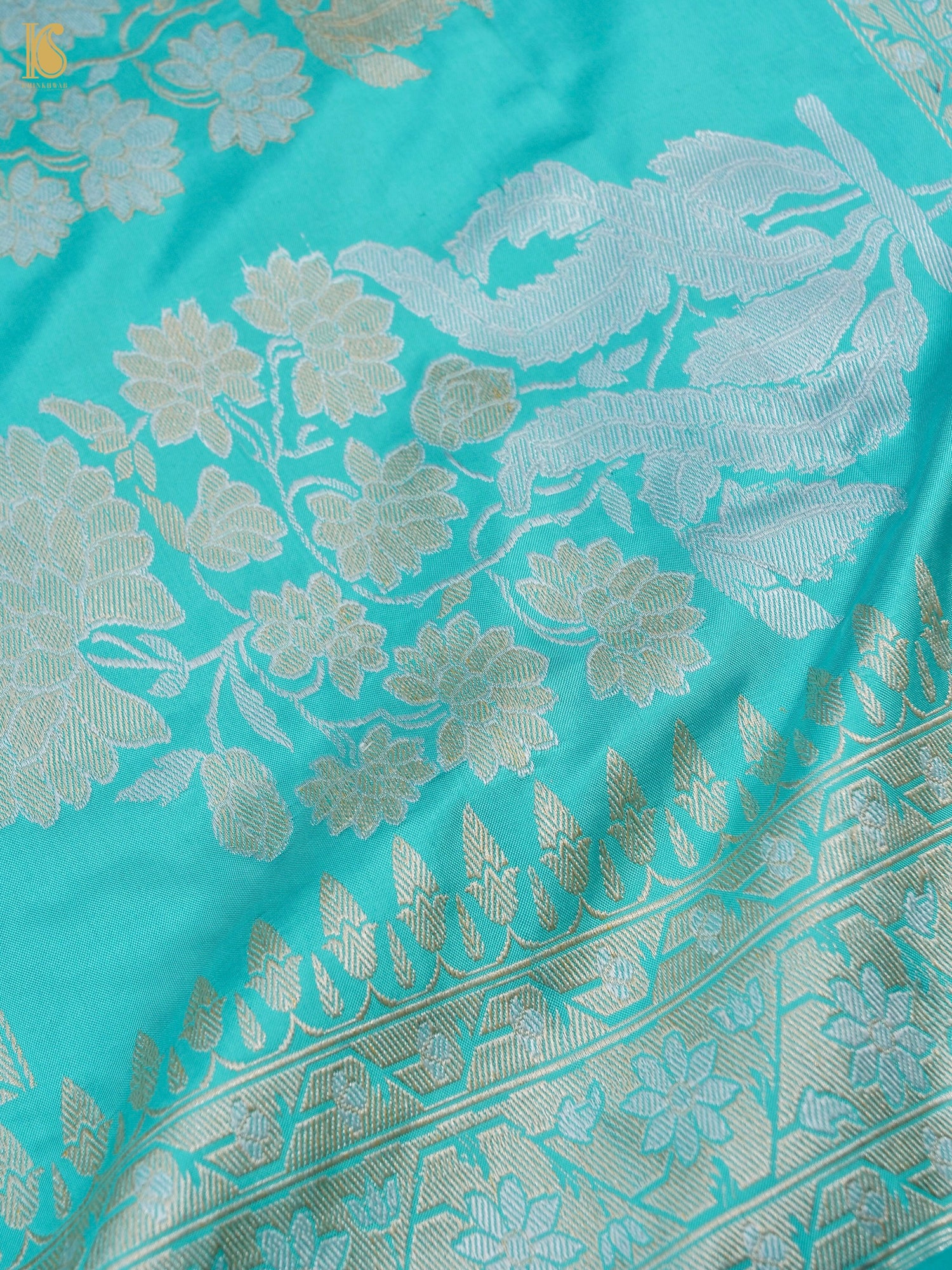 Handloom Banarasi Katan Silk Kadwa Ektara Kumudini Saree