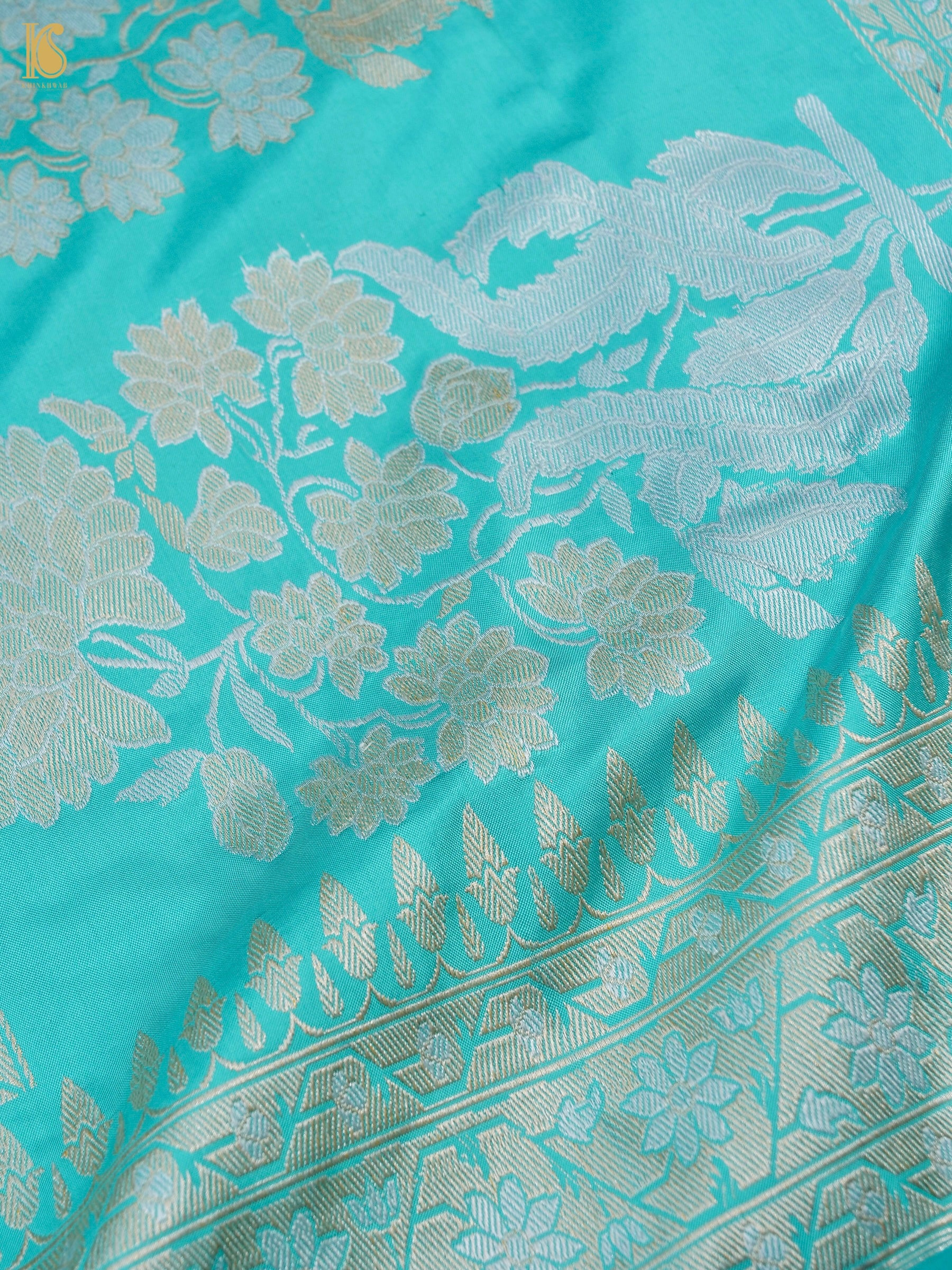 Handloom Banarasi Katan Silk Kadwa Ektara Kumudini Saree