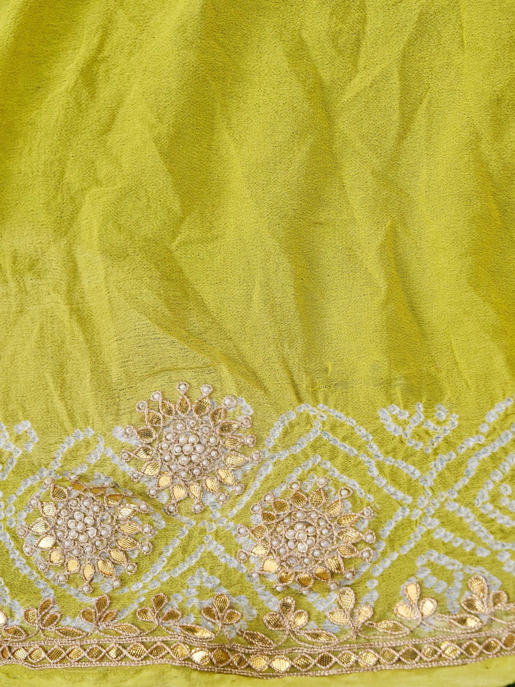 Bandhani Georgette Gotta Patti Saree