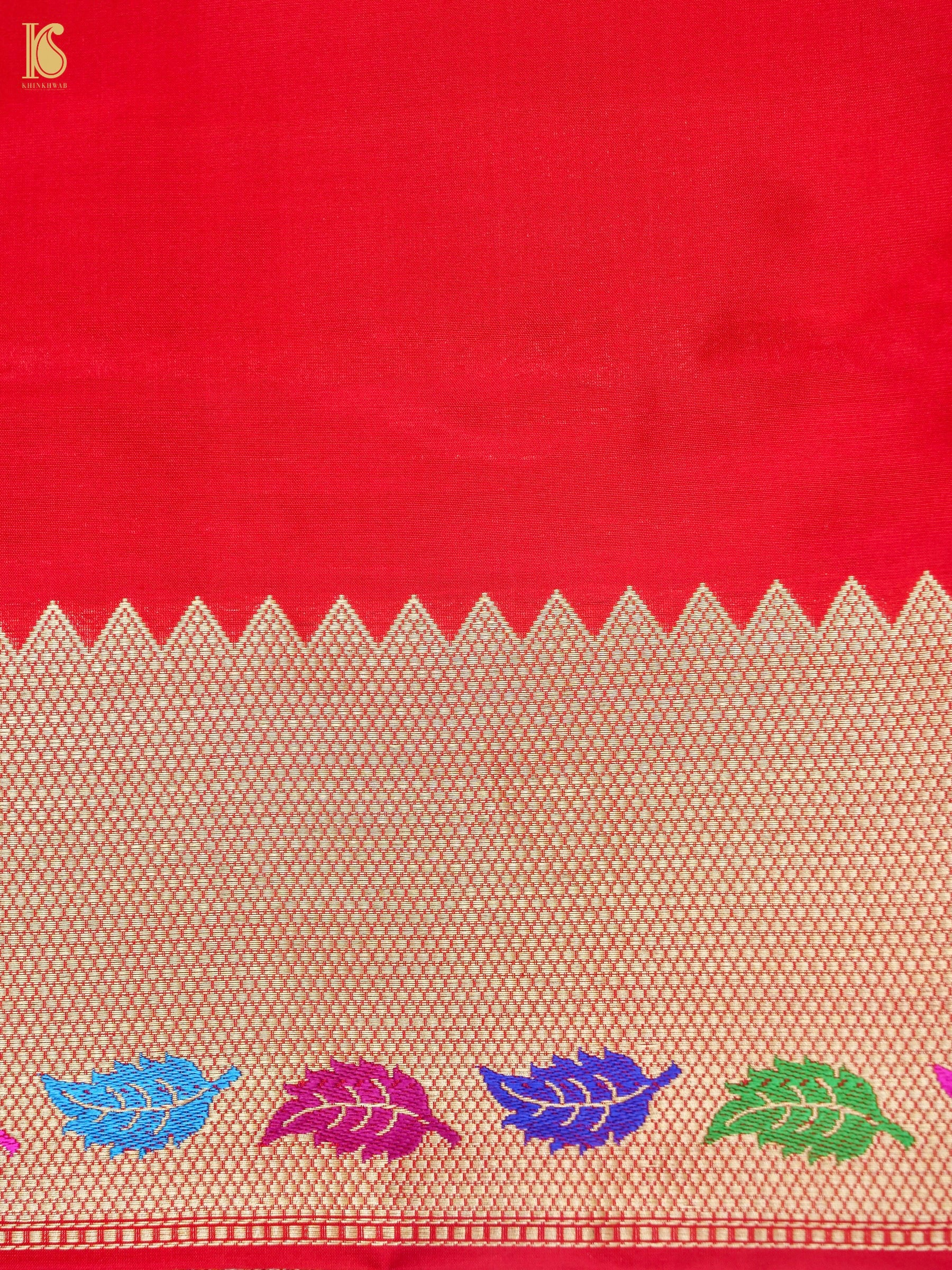Handloom Banarasi Kadwa Rangkat Silk Saree