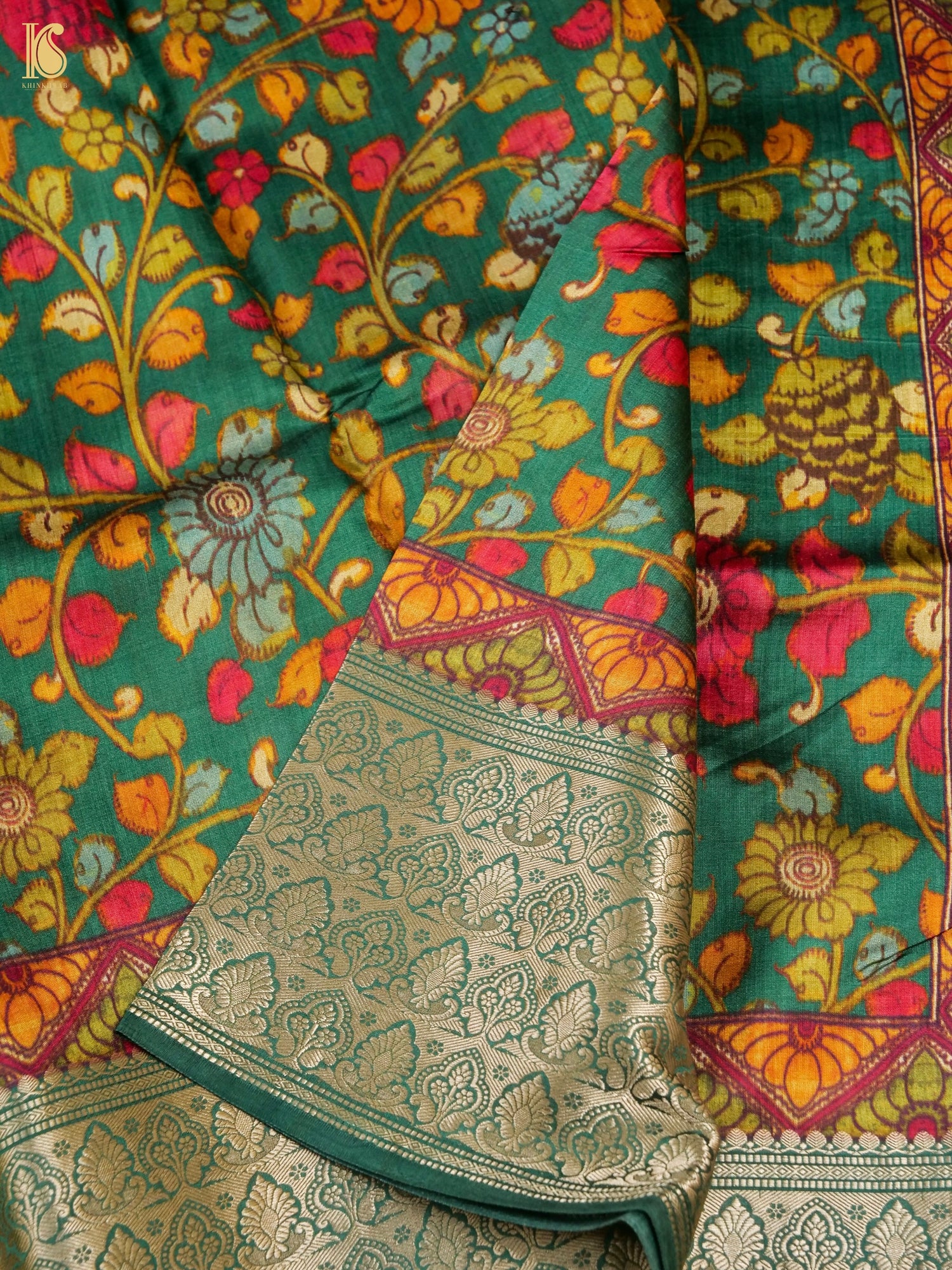 Moonga Tussar Silk Print Saree