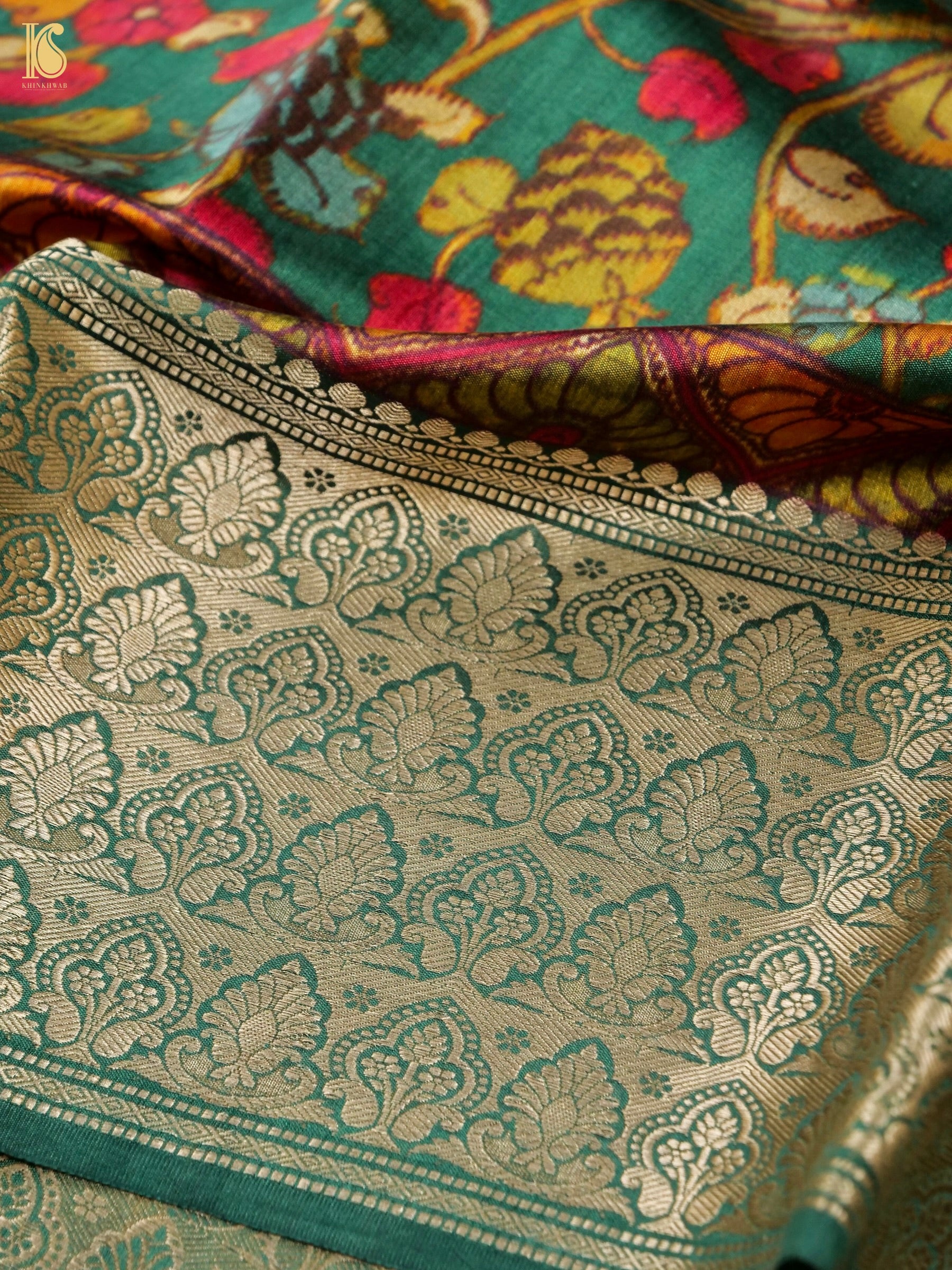 Moonga Tussar Silk Print Saree