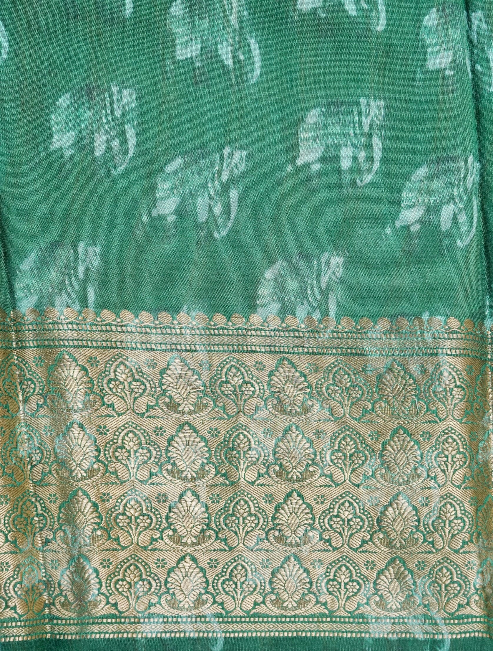 Moonga Tussar Silk Print Saree