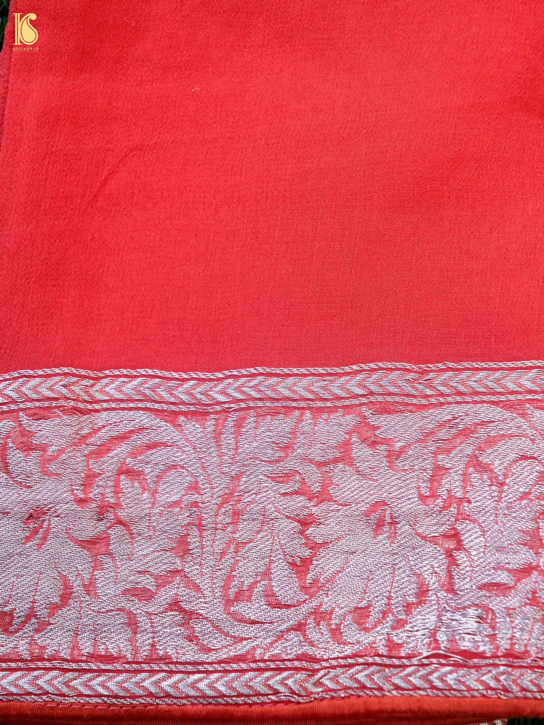 Pure Georgette Handloom Banarasi Shibori Saree