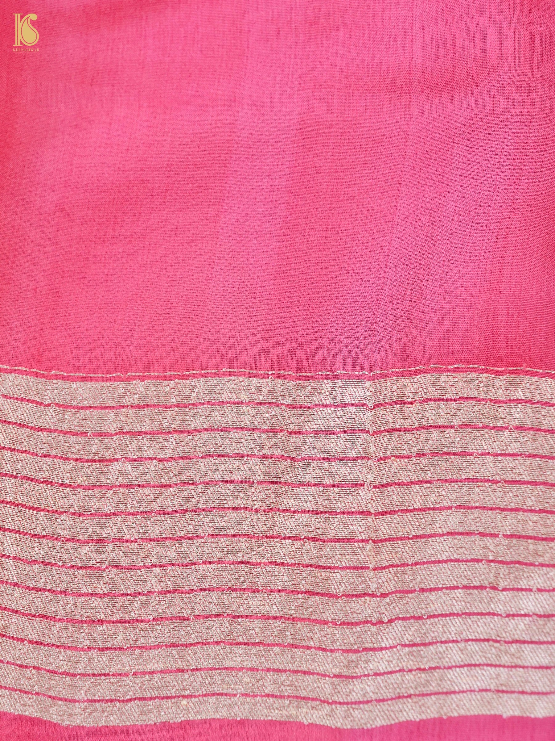 Pure Georgette Handloom Stripes Banarasi Saree