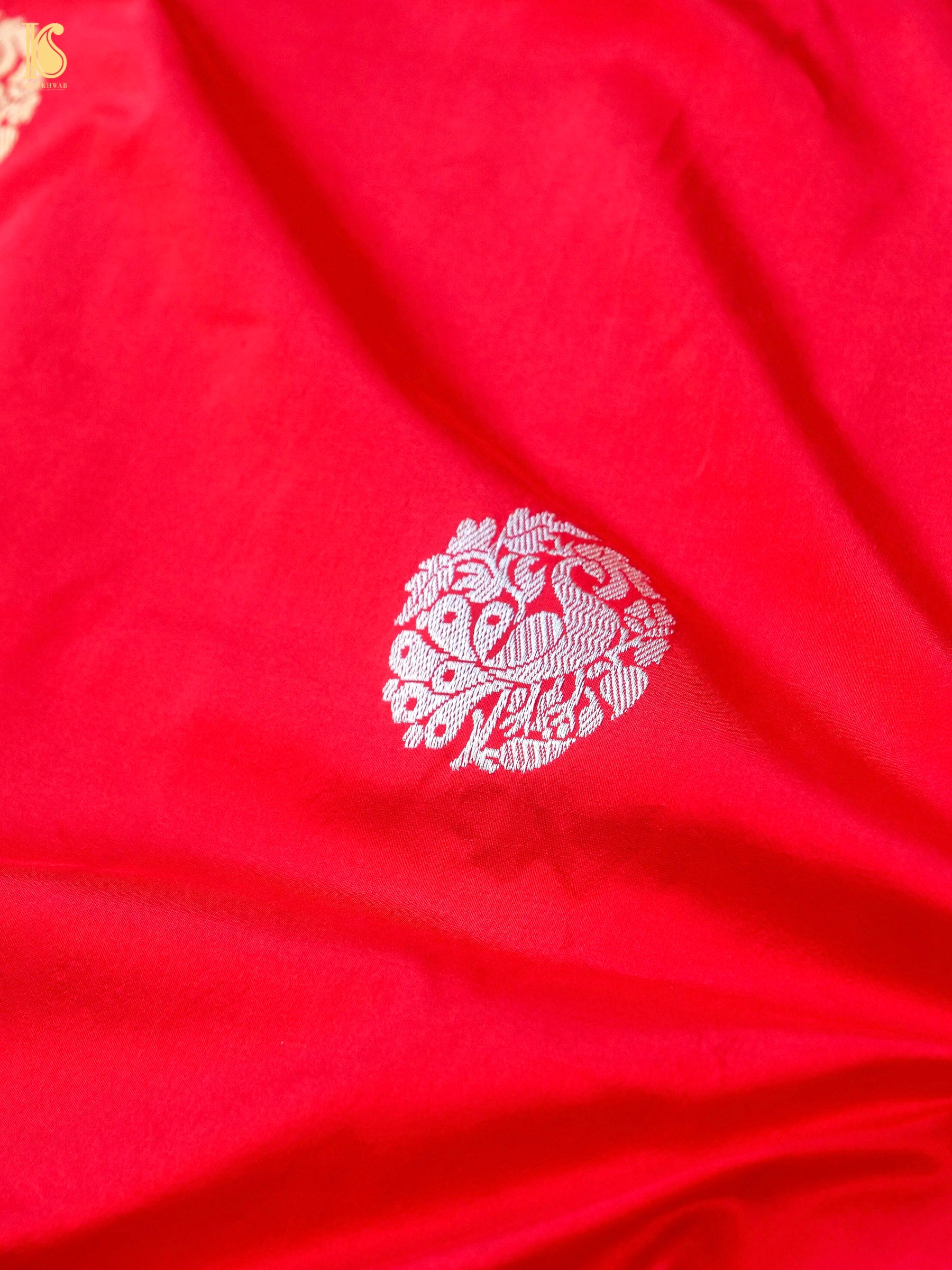 Pure Katan Silk Handwoven Banarasi Kadwa Saree