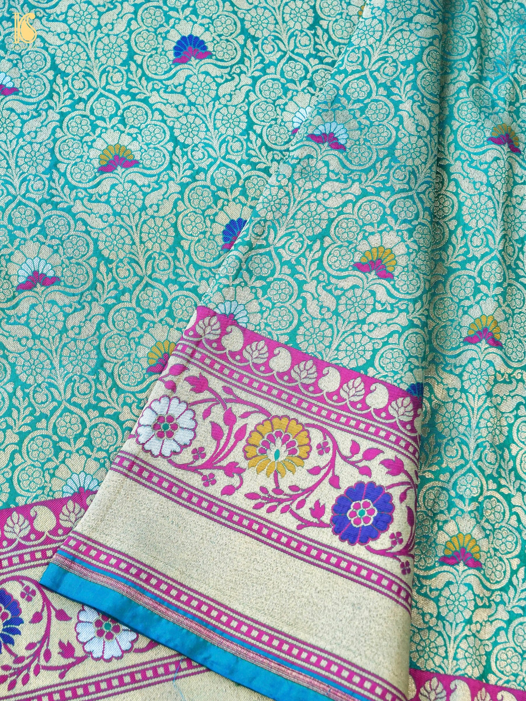 Handloom Banarasi Katan Silk Zari Tanchoi Saree