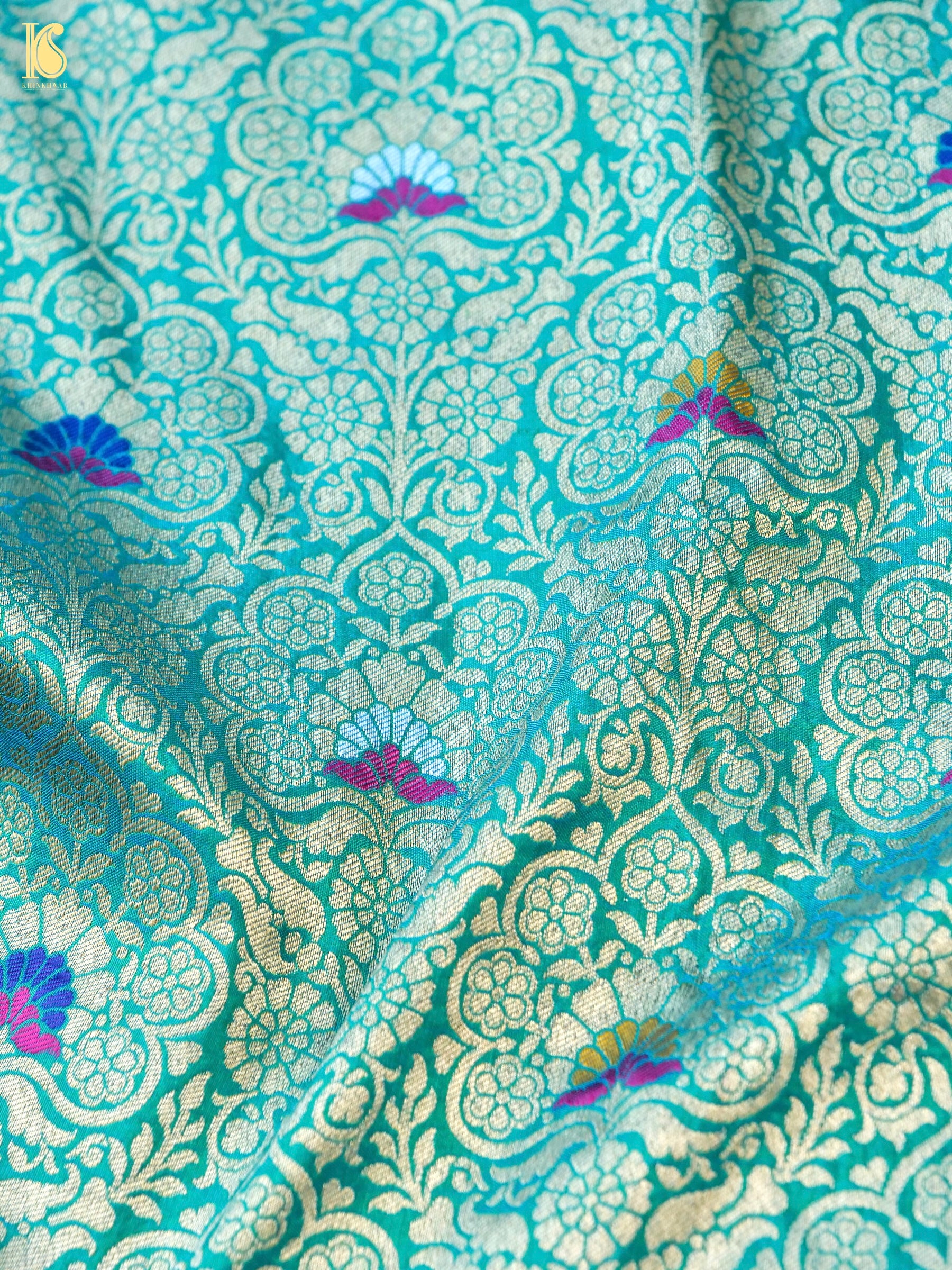 Handloom Banarasi Katan Silk Zari Tanchoi Saree