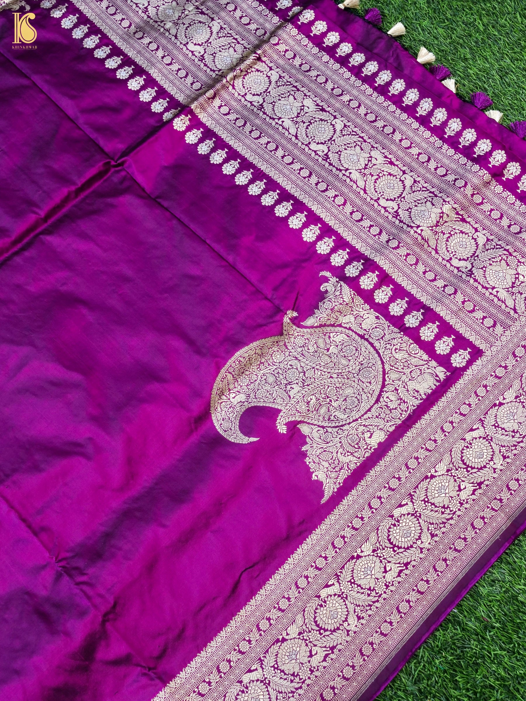 Banarasi Handloom Pure Katan Silk Kadwa Saree