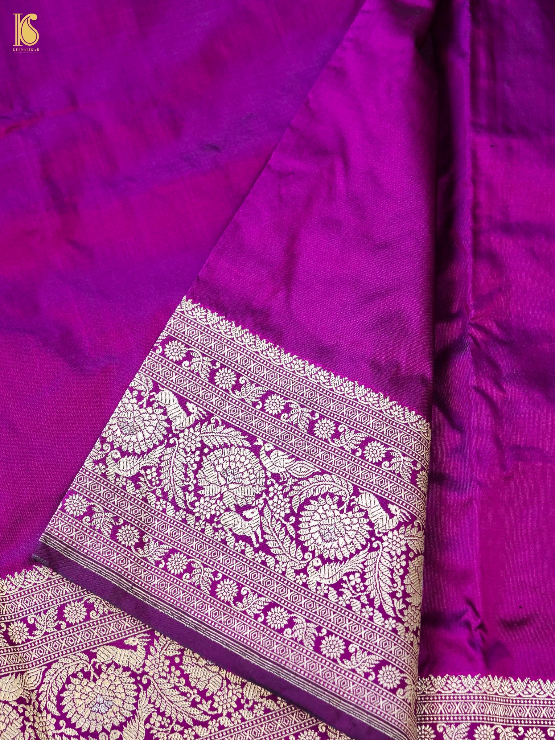 Banarasi Handloom Pure Katan Silk Kadwa Saree
