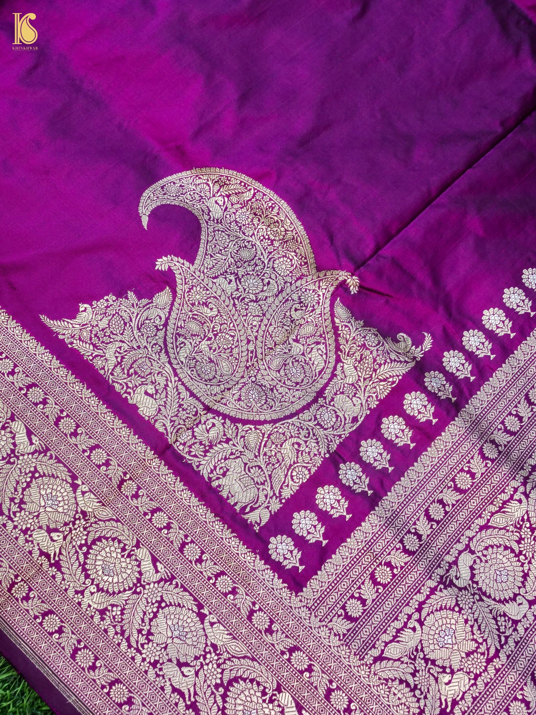 Banarasi Handloom Pure Katan Silk Kadwa Saree