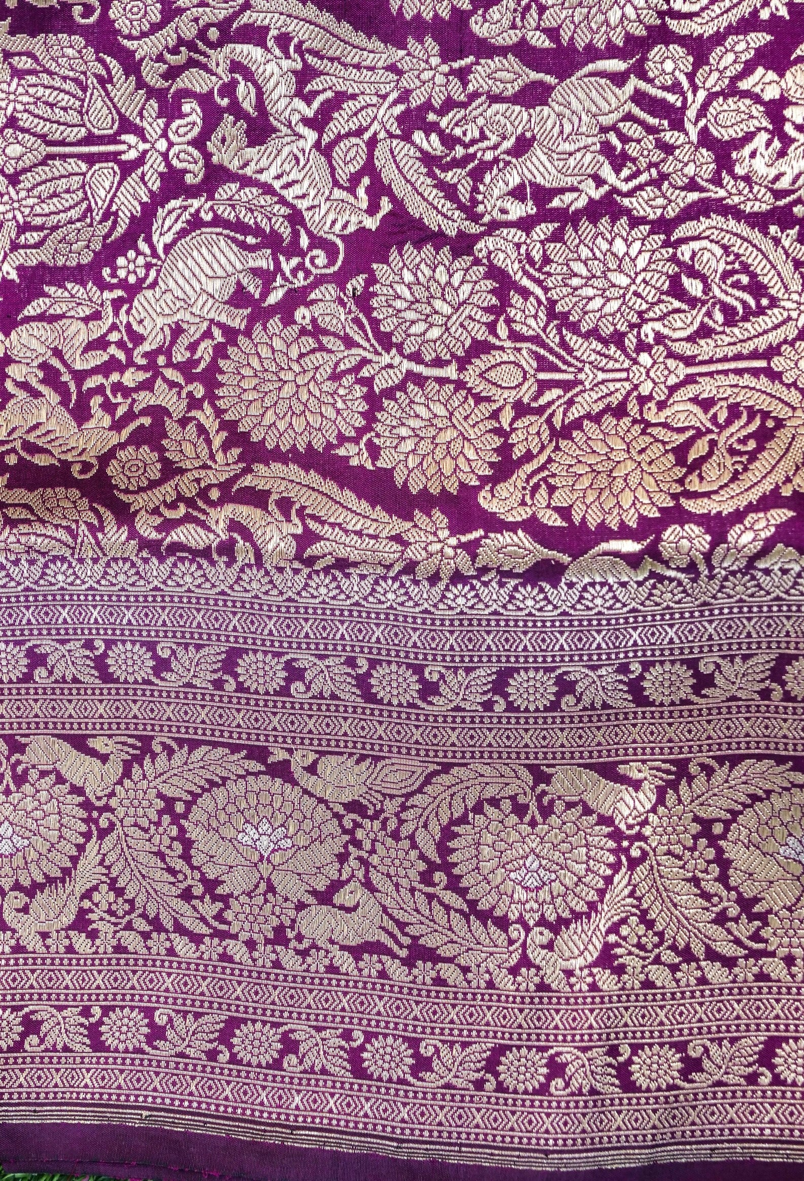Banarasi Handloom Pure Katan Silk Kadwa Saree