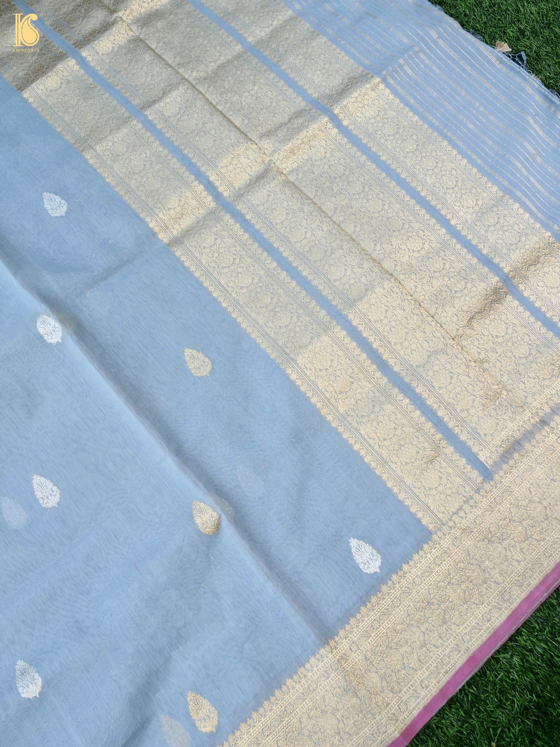 Handloom Banarasi Pure Cotton by Kora Kadwa Saree
