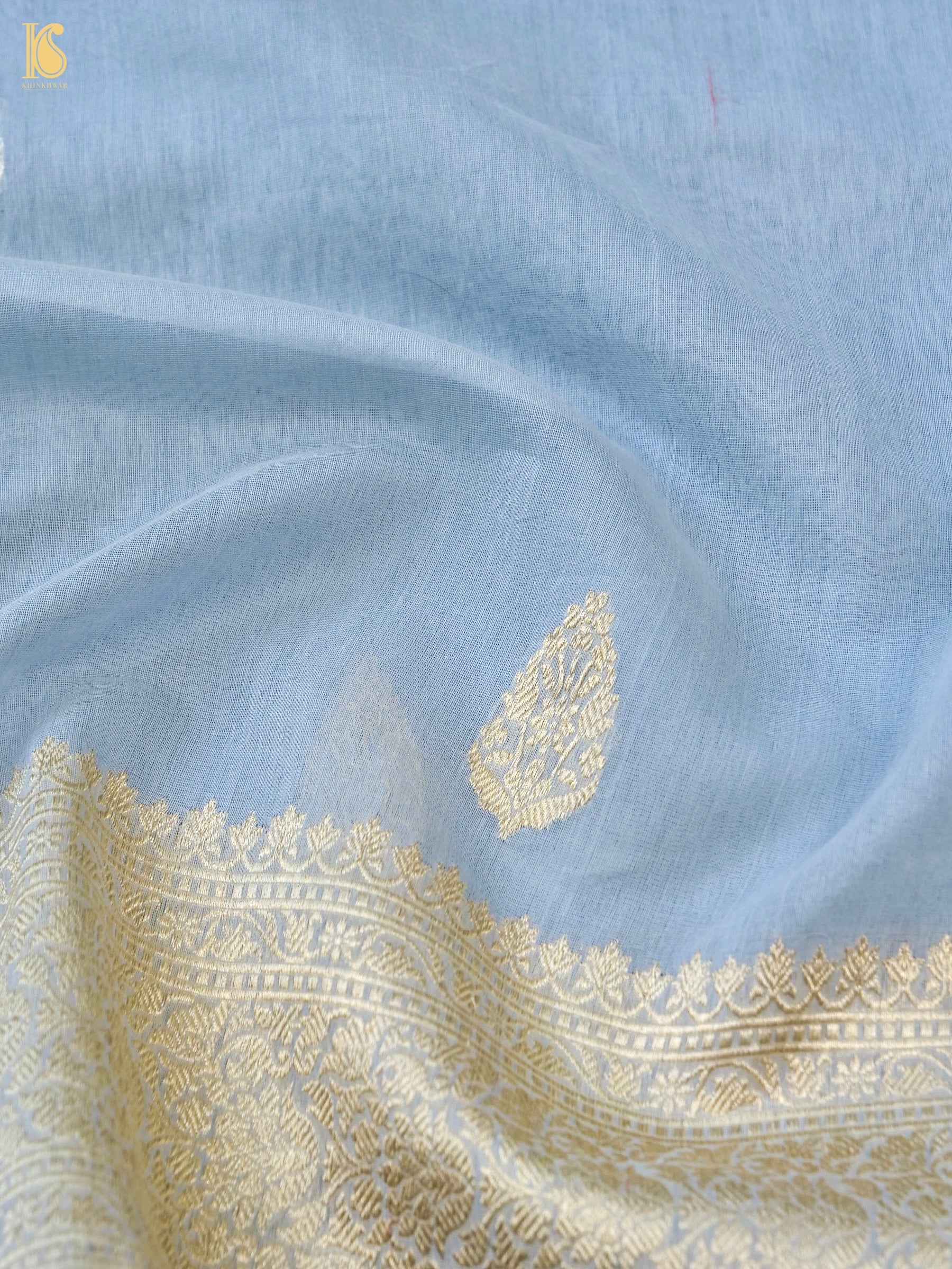 Handloom Banarasi Pure Cotton by Kora Kadwa Saree