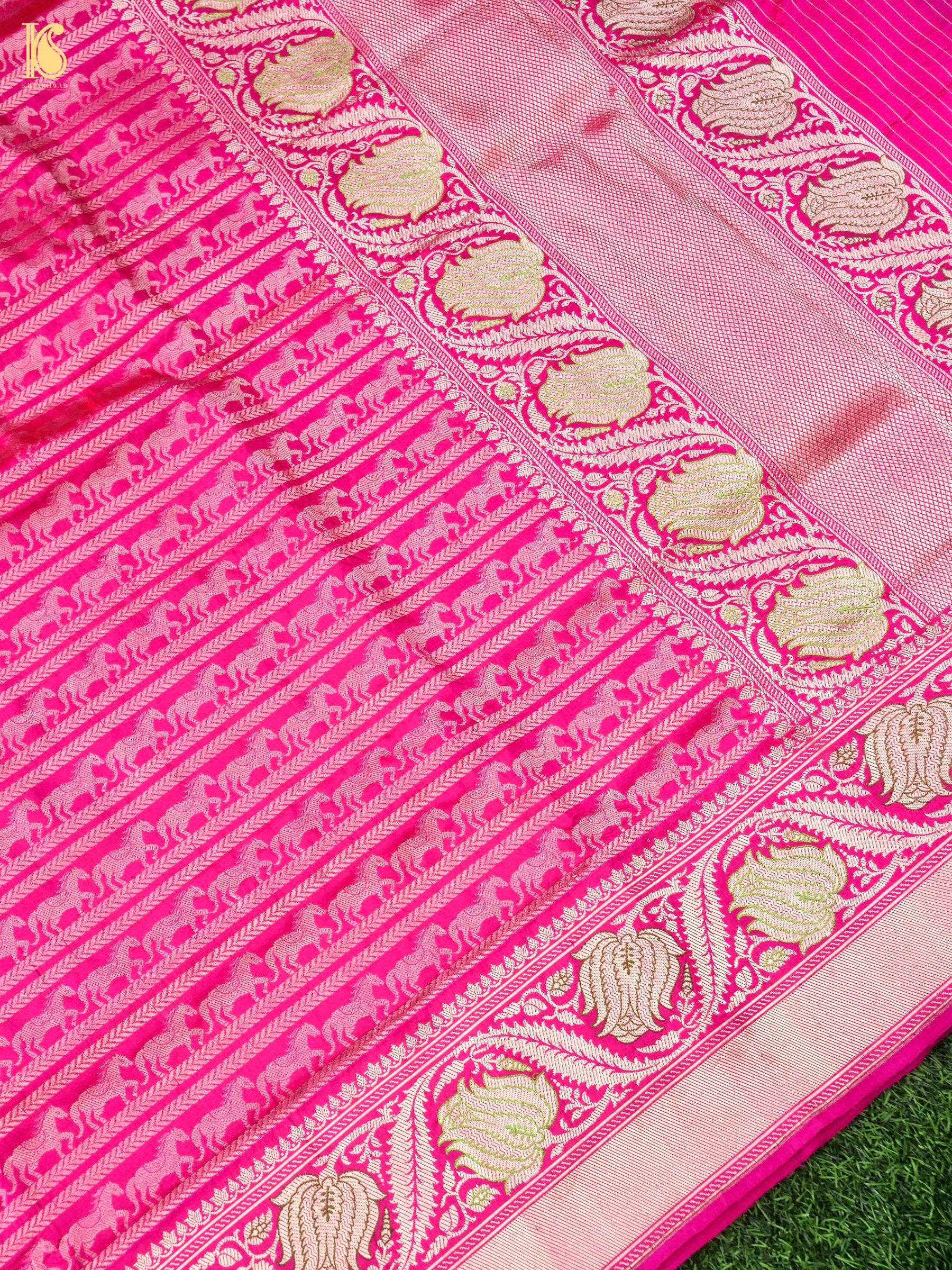 Handloom Banarasi Katan Shikargah Saree