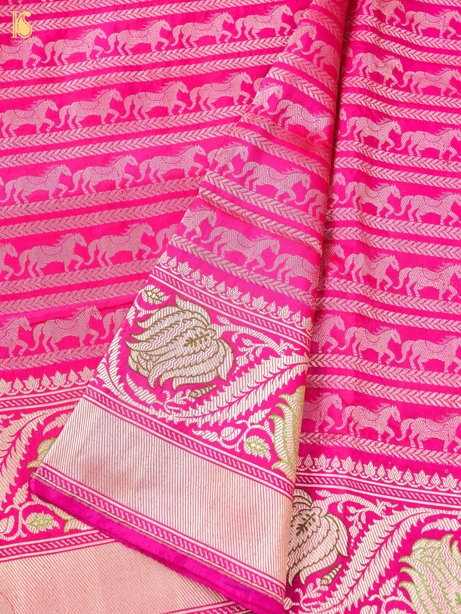 Handloom Banarasi Katan Shikargah Saree