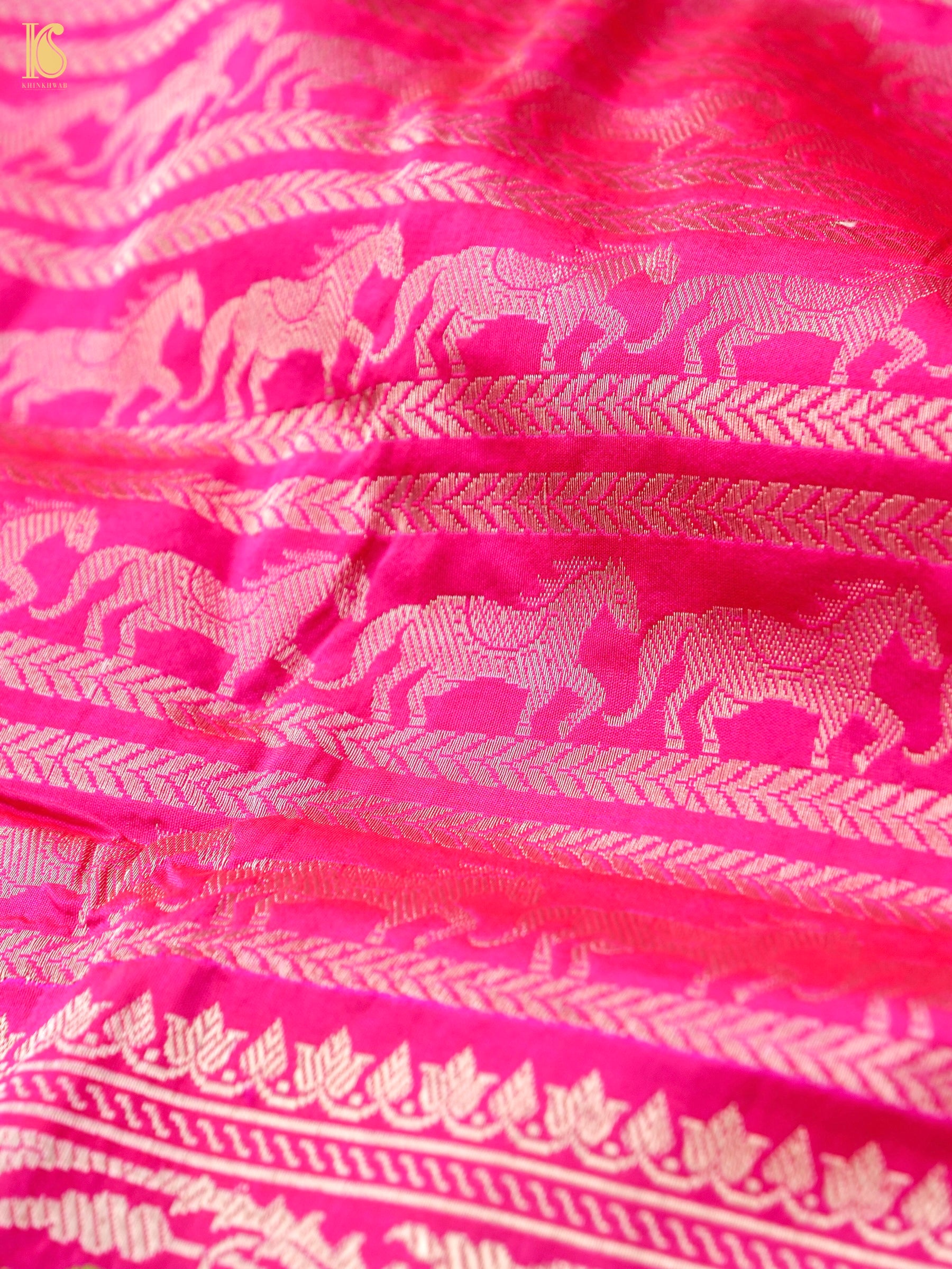 Handloom Banarasi Katan Shikargah Saree