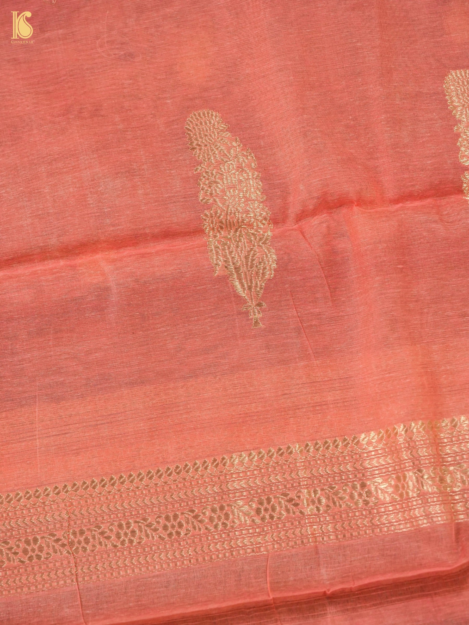 Handloom Pure Cotton Kadwa Banarasi Suit Fabric Set
