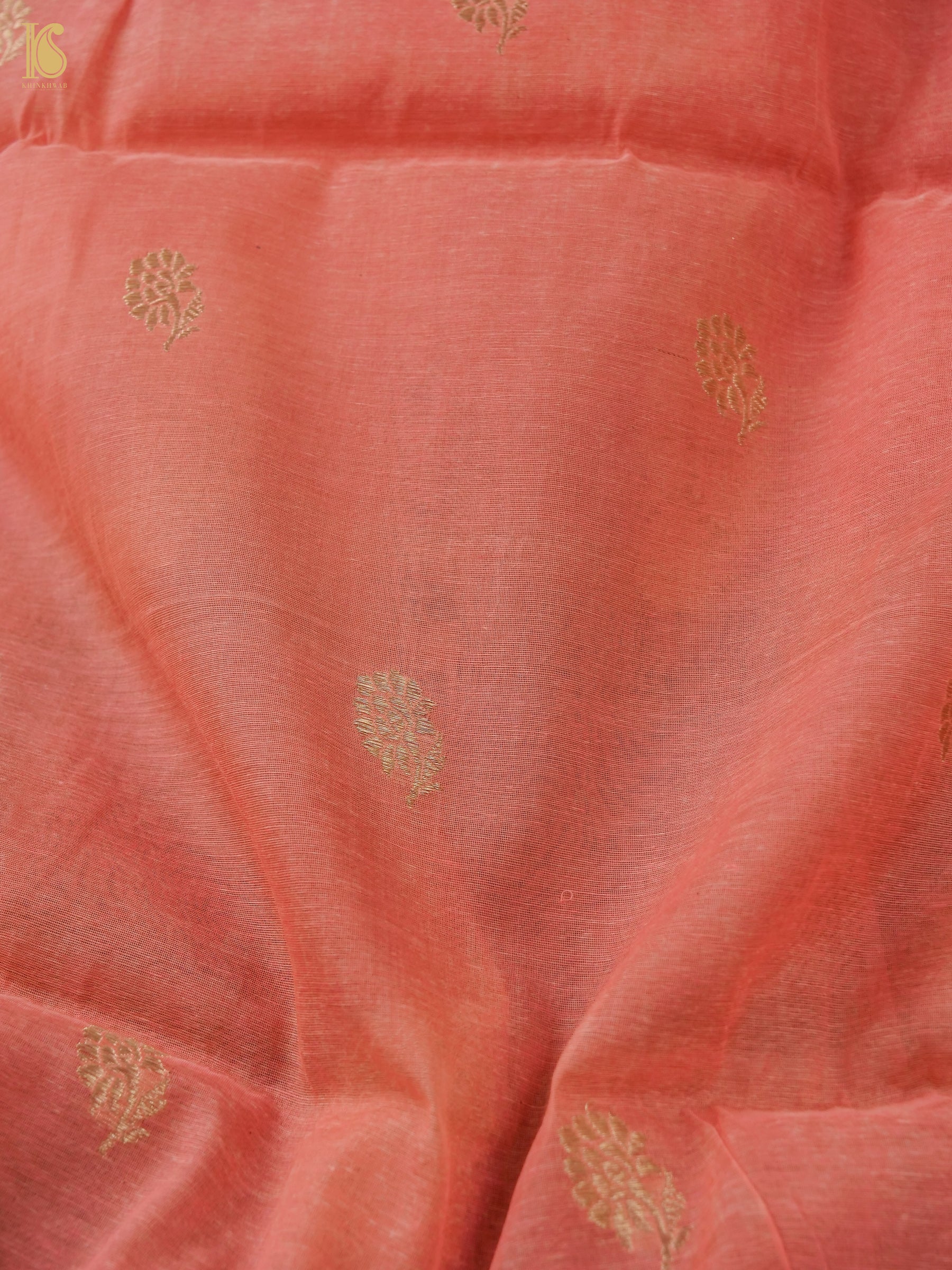 Handloom Pure Cotton Kadwa Banarasi Suit Fabric Set