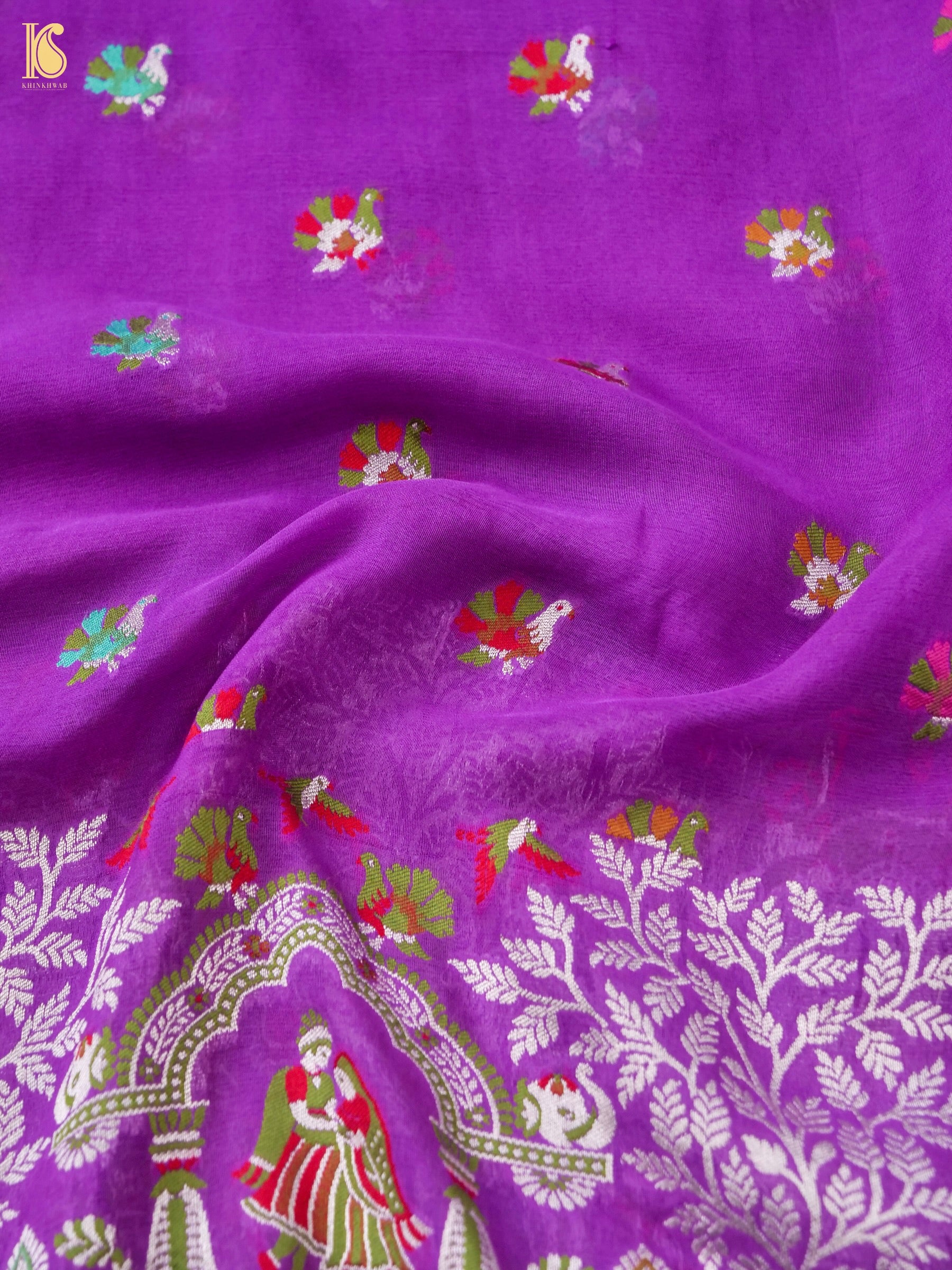 Pure Georgette Banarasi Meenakari Saree