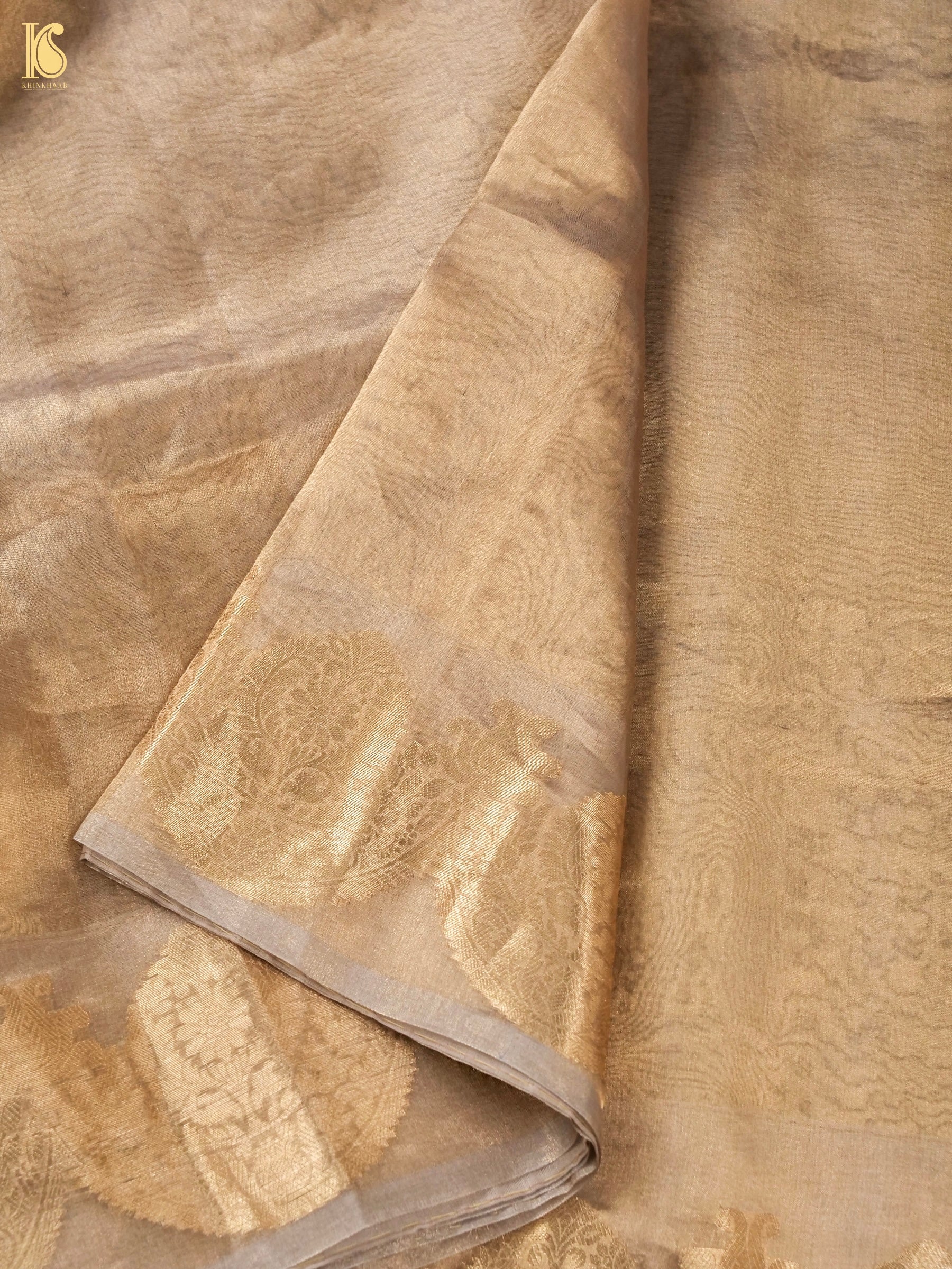 Banarasi Pure Tissue Scallop Border Saree