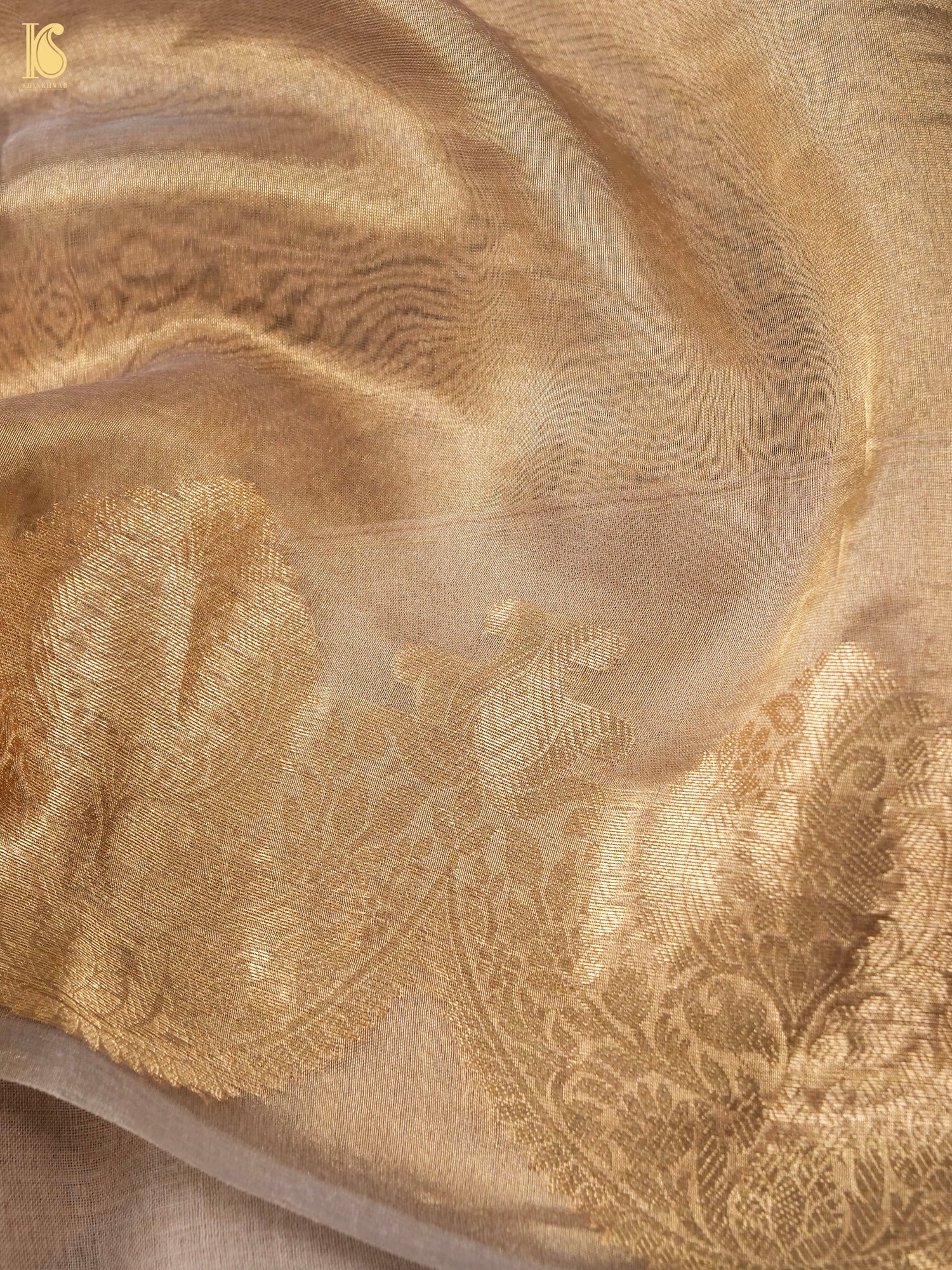 Banarasi Pure Tissue Scallop Border Saree