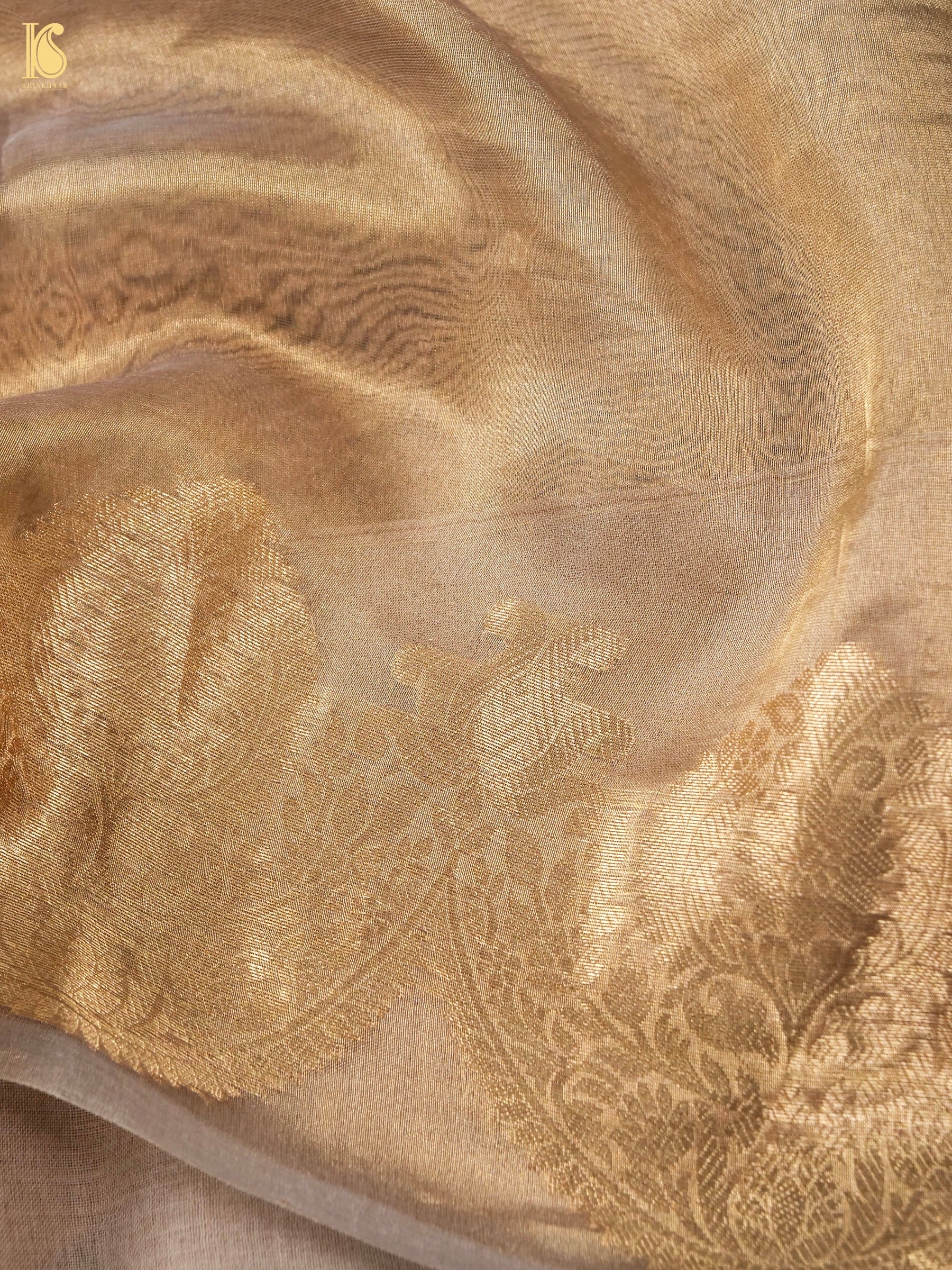 Banarasi Pure Tissue Scallop Border Saree