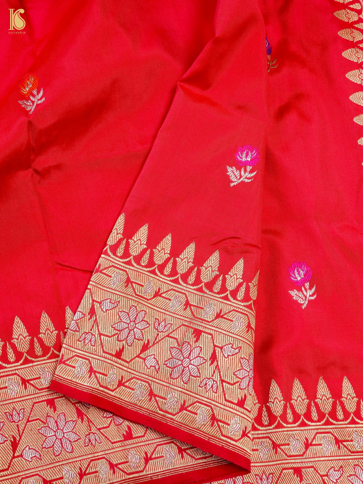Handloom Banarasi Katan Silk Kadwa Ektara Kumudini Dupatta