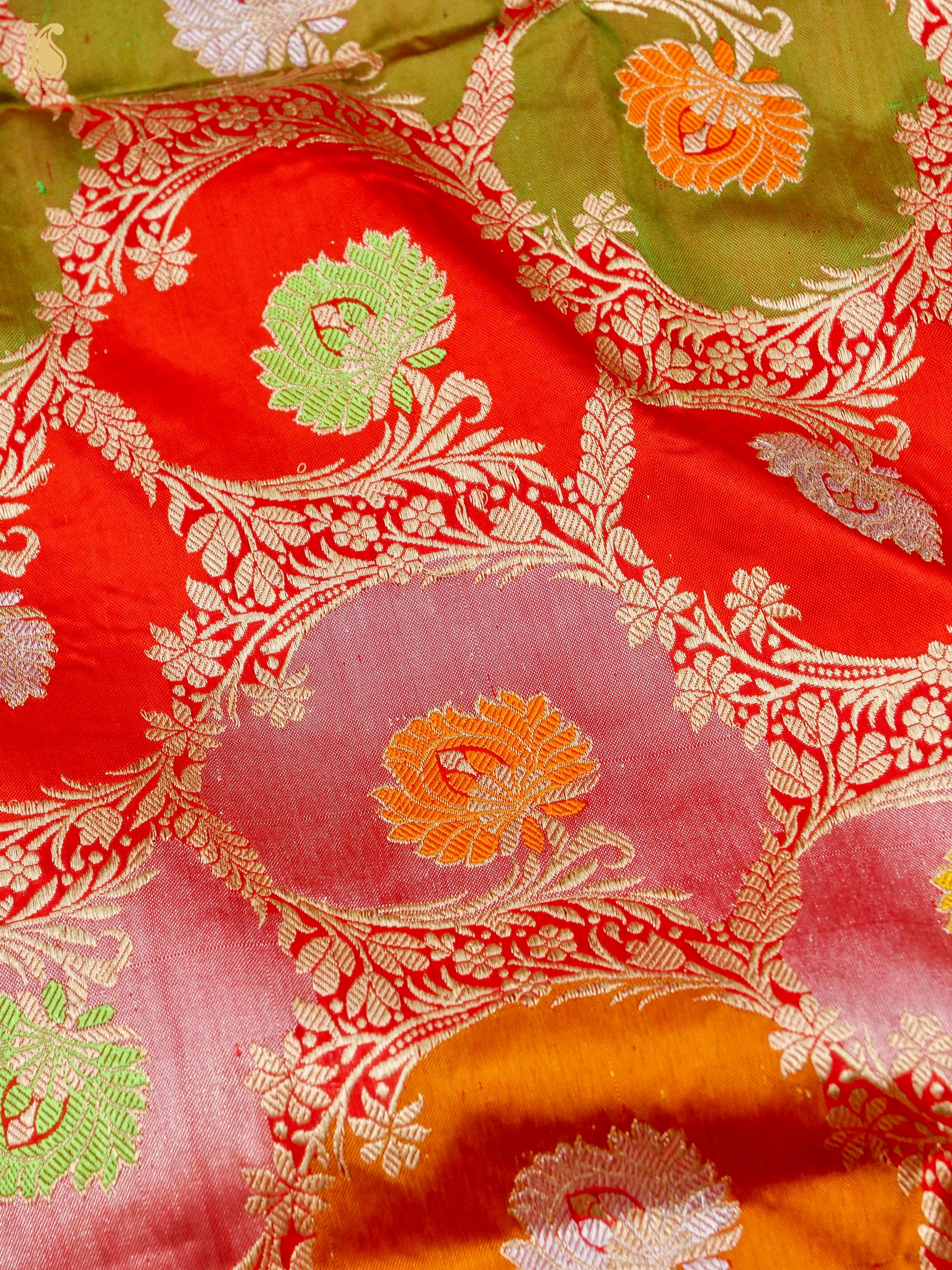 Handloom Banarasi Rangkat Silk Dupatta