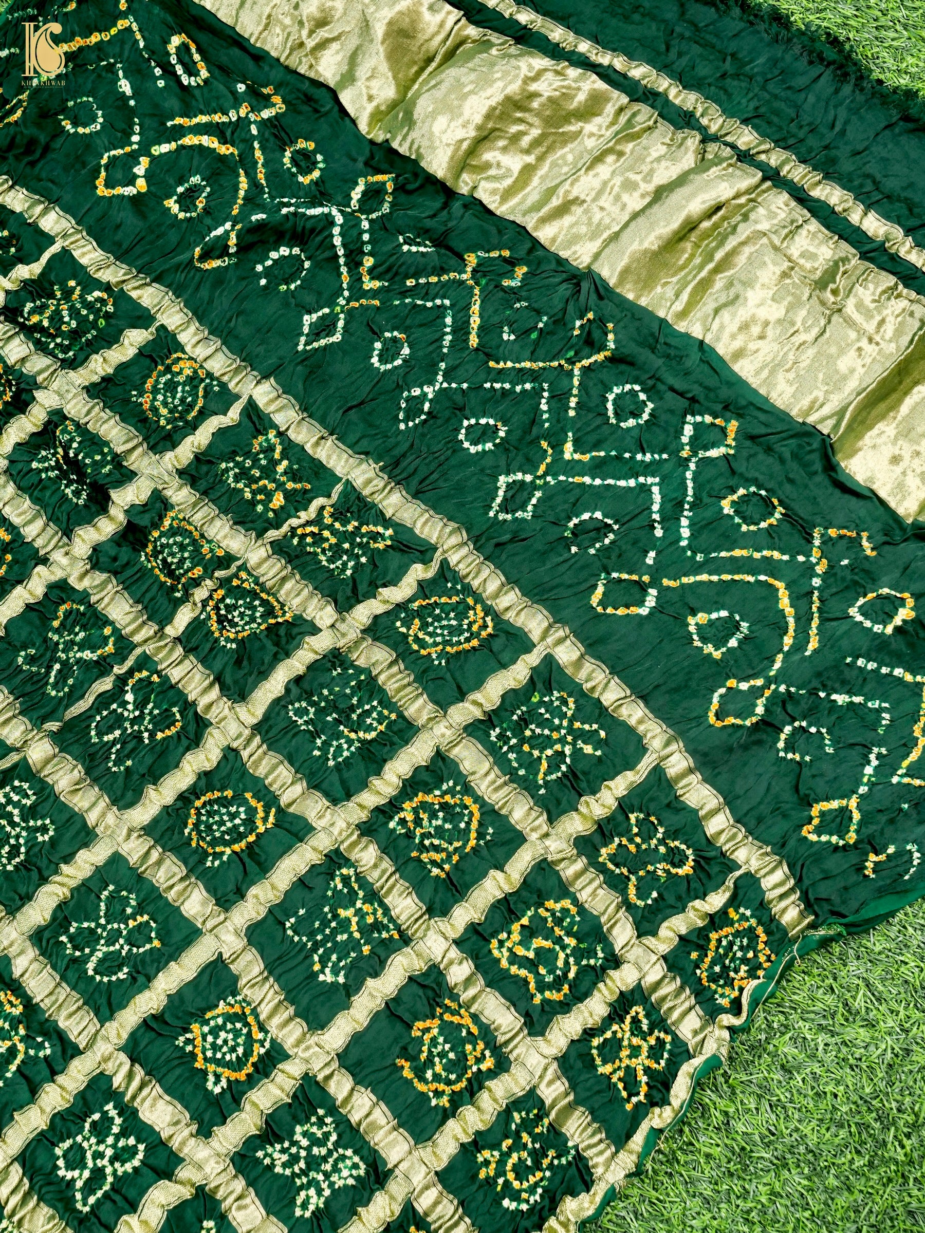 Hand Block Ajrakh Modal Silk Gharchola Dupatta