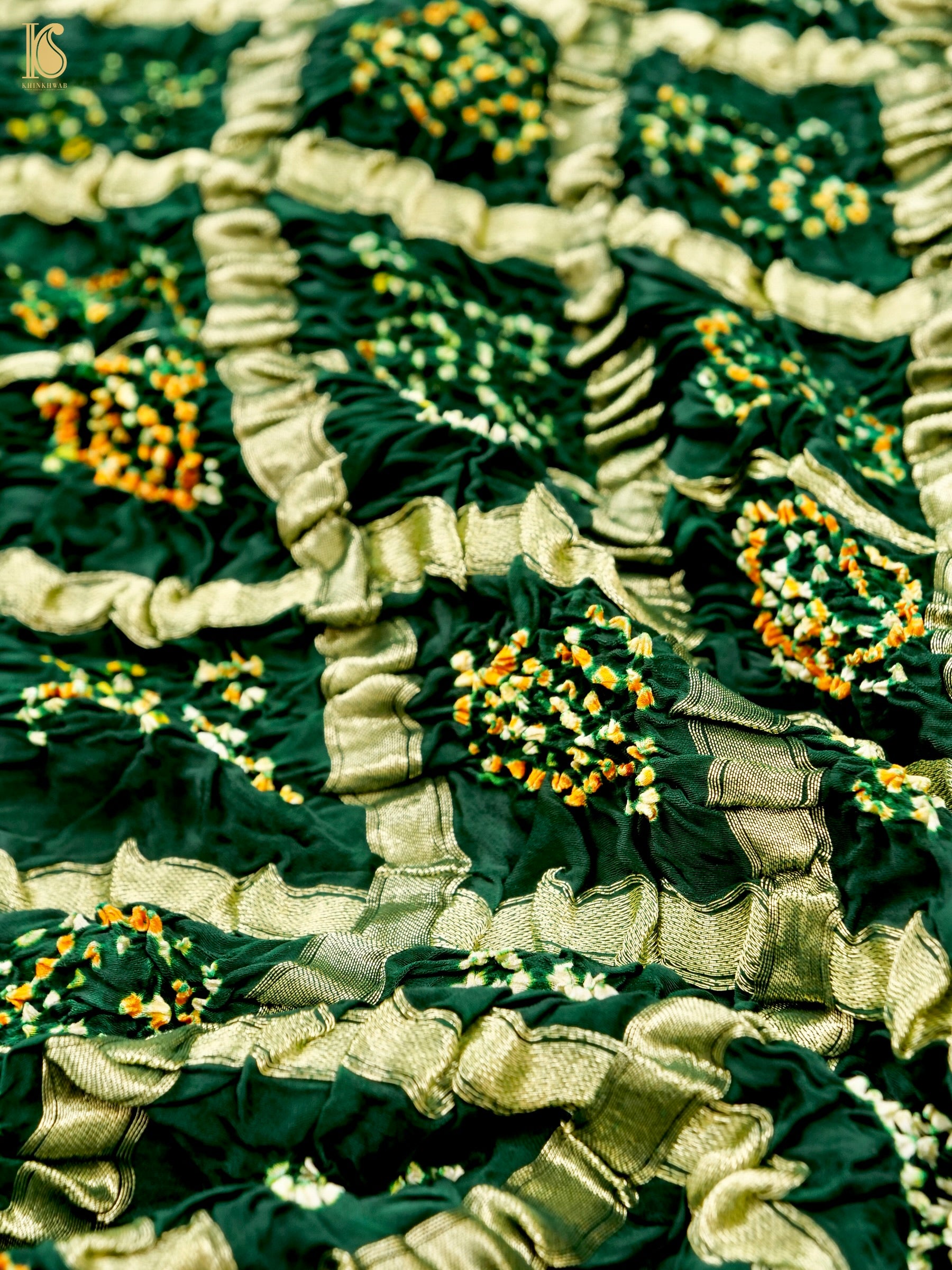 Hand Block Ajrakh Modal Silk Gharchola Dupatta